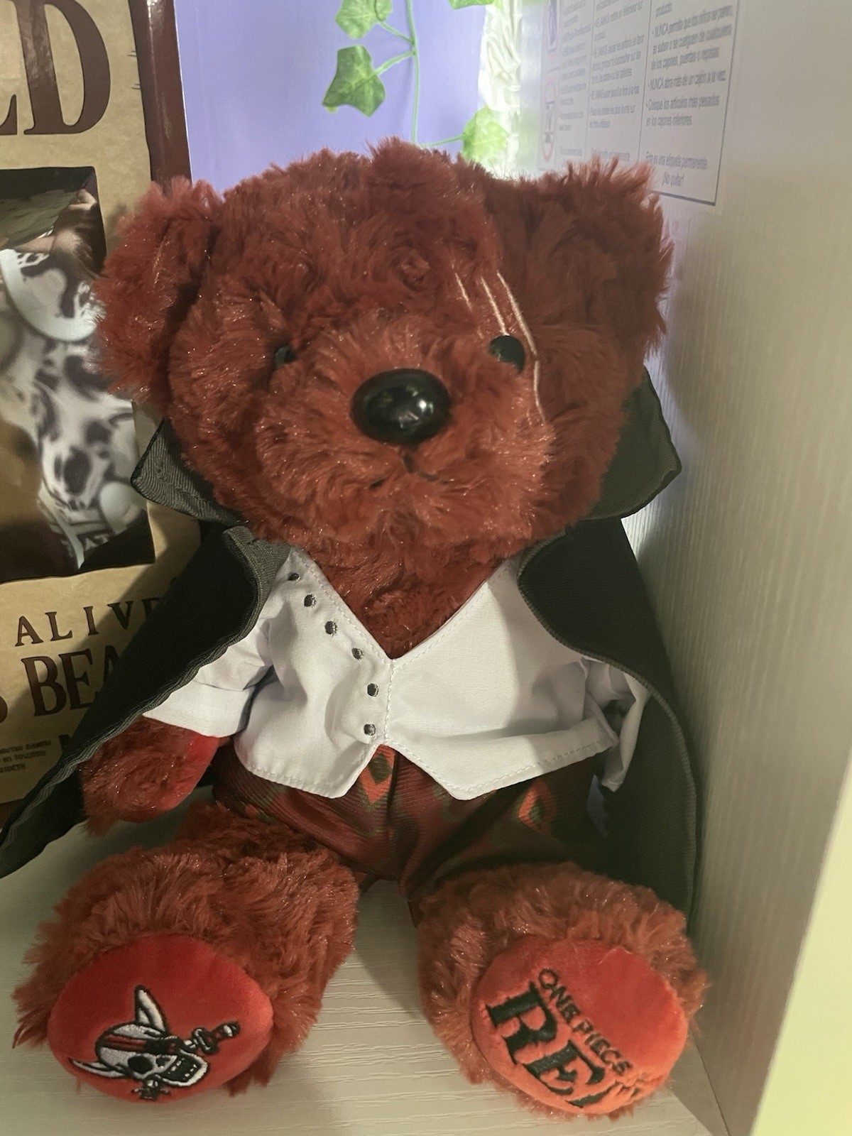 Movie One Piece Film RED Shanks Teddy Bear Plush toy doll Shueisha JAPAN