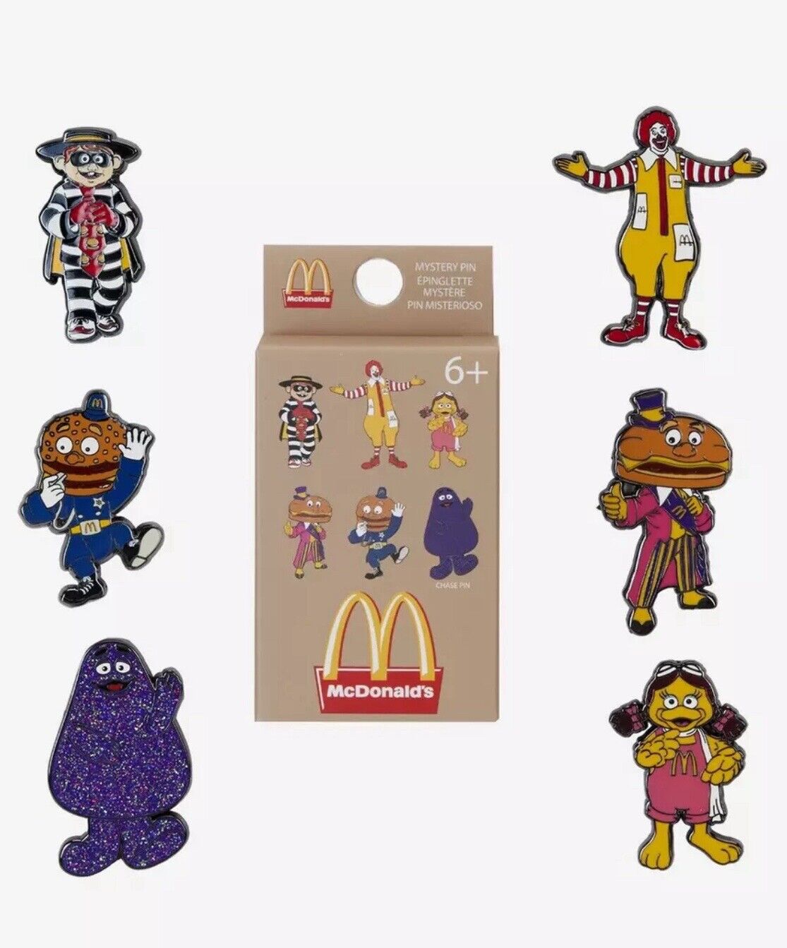 Loungefly McDonald's Mascots Blind Box Enamel Pin Set Box 12