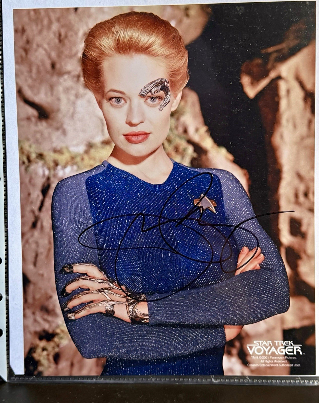 Jeri Ryan Signed 8x10 Star Trek Voyager Seven of Nine Autograph Creation COA