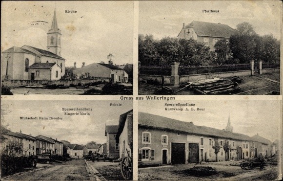 Postcard Vallerange Walleringen Lorraine Moselle, church,... - 10701136
