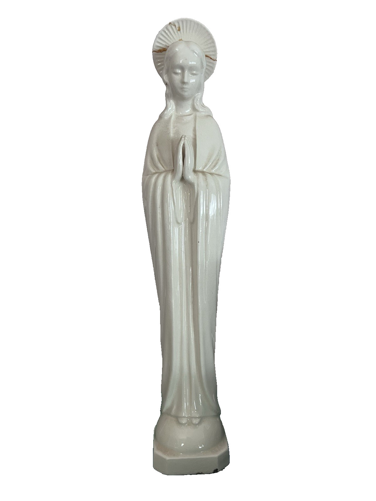 Vtg Lefton’s White Porcelain Praying Virgin Mary Statue Figurine Madonna Japan