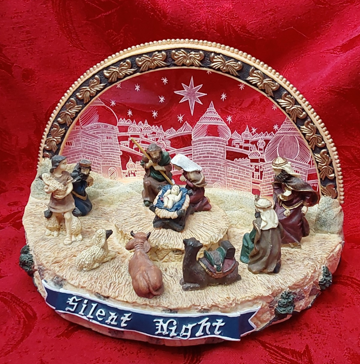 Vtg 1996 House of Lloyd Silent Night in Bethlehem Musical Nativity Box