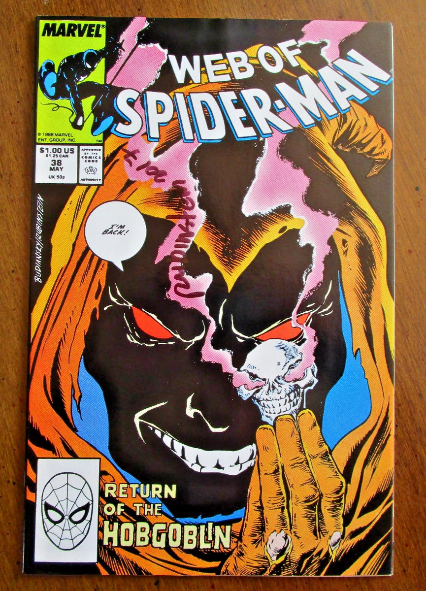 Web of Spider-Man #38 (1988) RAW - SIGNED Joe Rubinstein (Unique Smoke Placement