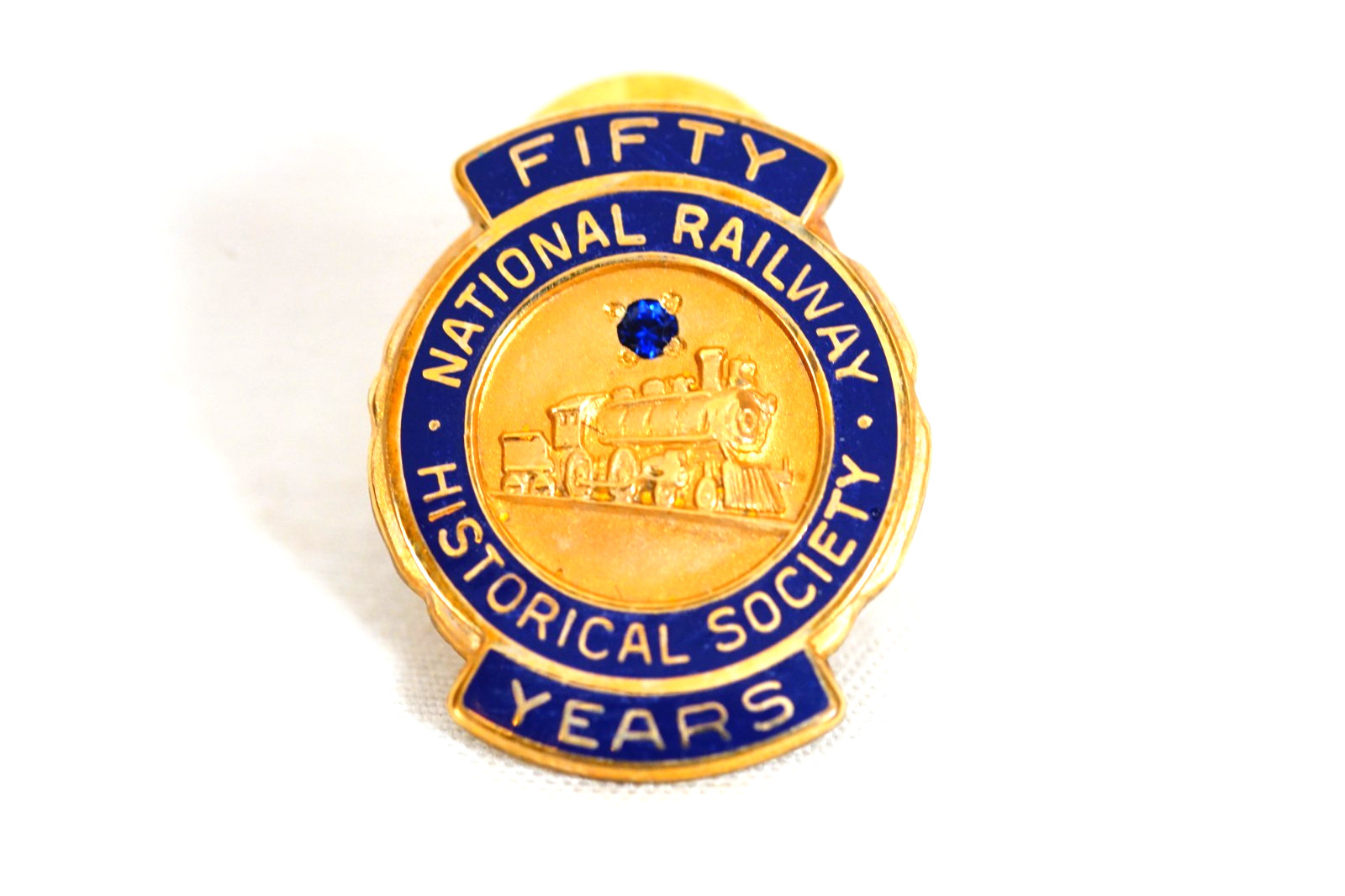 National Railway Historical Society 10K Gold Filled 50 Years Lapel Pin