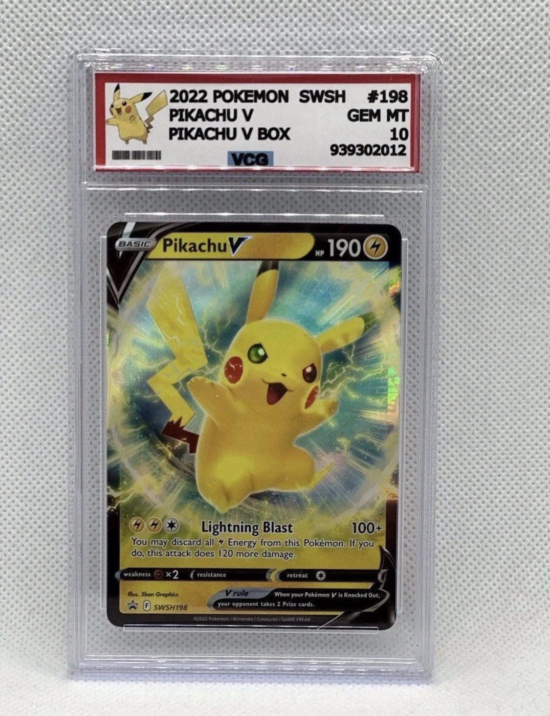 Pokemon TCG | Pikachu | VCG 10 | SWSH198 | Graded Card - NO PSA / NO BGS Pokemon TCG | Pikachu | VCG 10 | SWSH198 | Graded Card - NO PSA / NO BGS