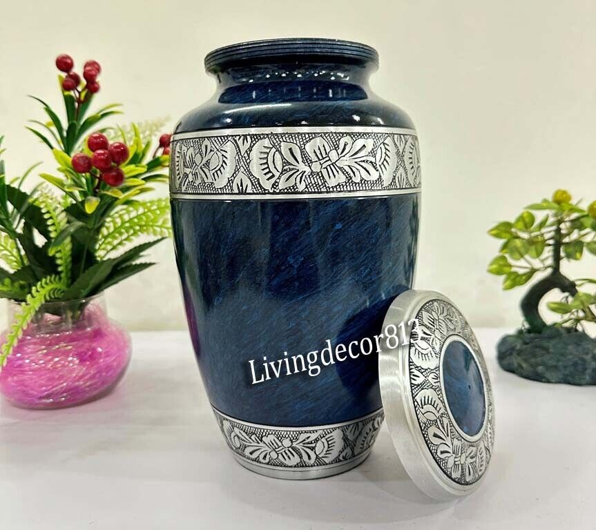 Cremation Urn for Adult Human Ashes - Large Handcrafted Funeral Memorial