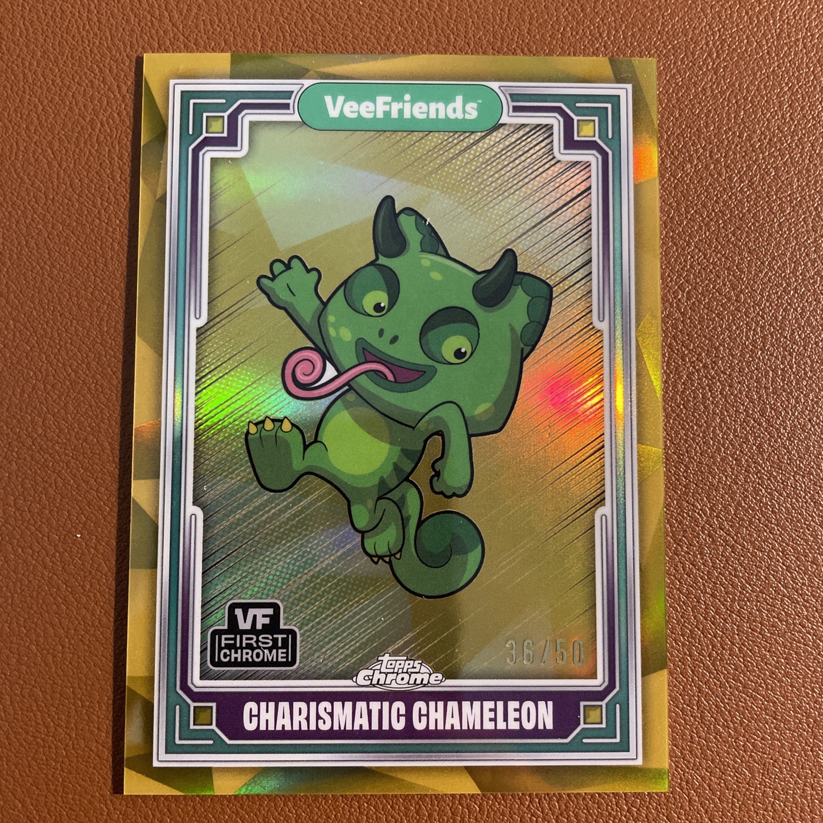 2025 Chrome Veefriends- Charismatic Chameleon Gold Refractor 36/50