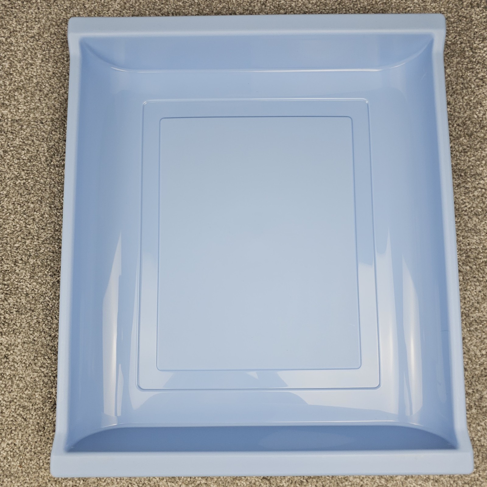 Vtg Rubbermaid Kitchen Sink Dish Drying Rack Drainer Tray Blue 215 G 2 