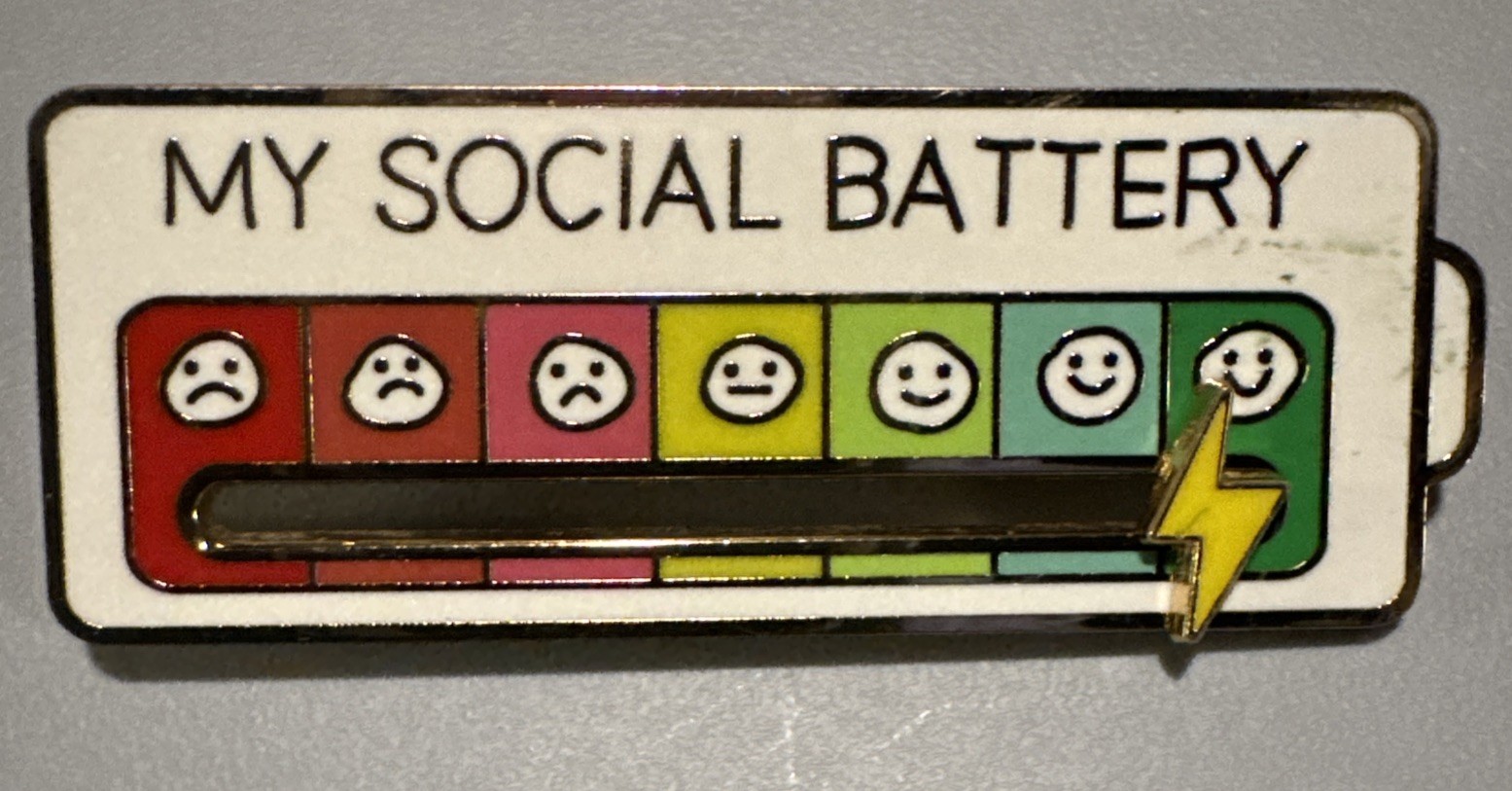 My Social Battery Lapel Pin Movable * Collector-Mental Health Awareness My Social Battery Lapel Pin Movable * Collector-Mental Health Awareness