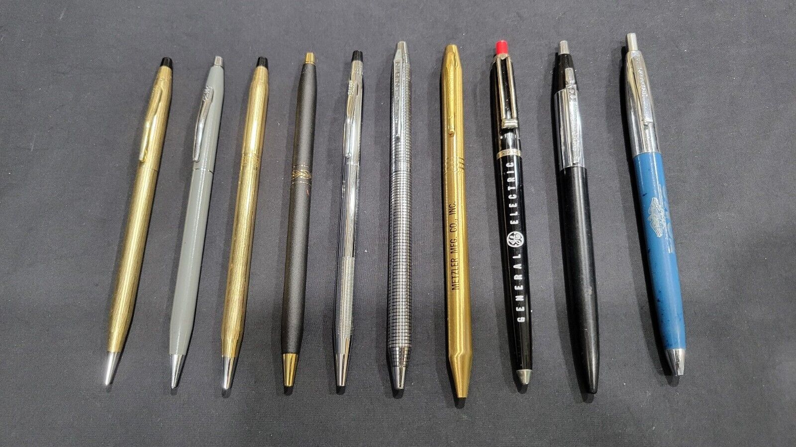 Lot of 10 Ballpoint Pen & Pencil, Cross, Chromatic, Paper Mate & Sheaffer's