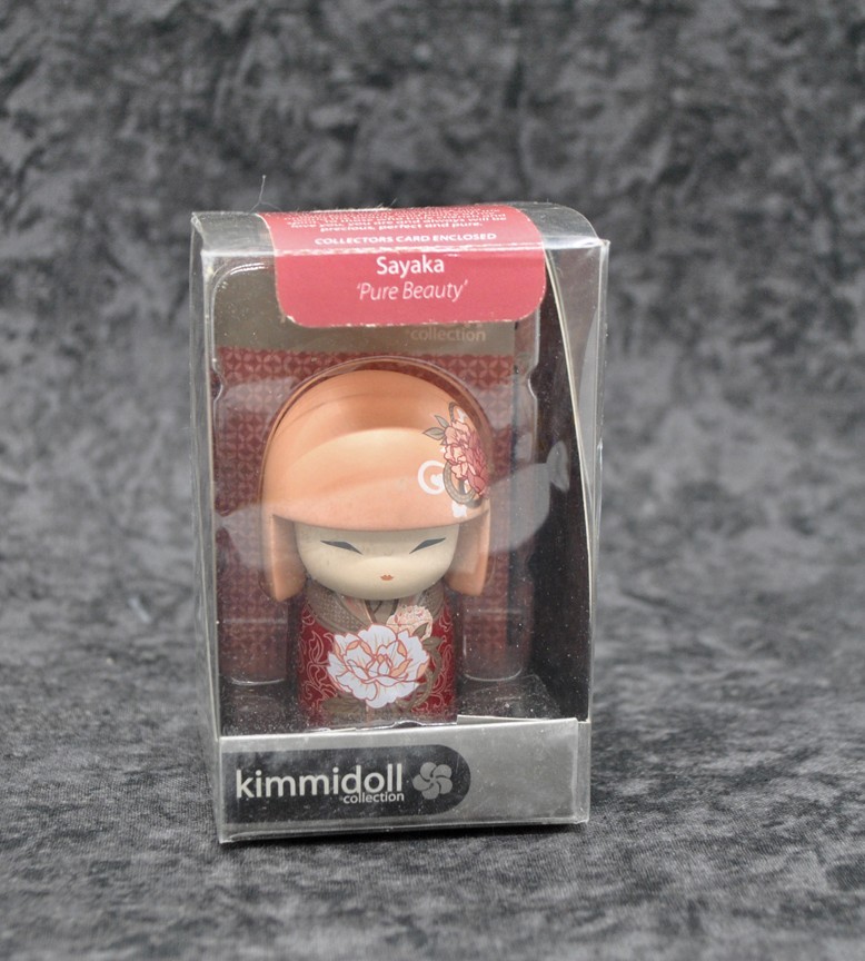 Kimmidoll collection SAYAKA \'Pure Beauty\' resin Japanese Kokeshi Doll 2.5\