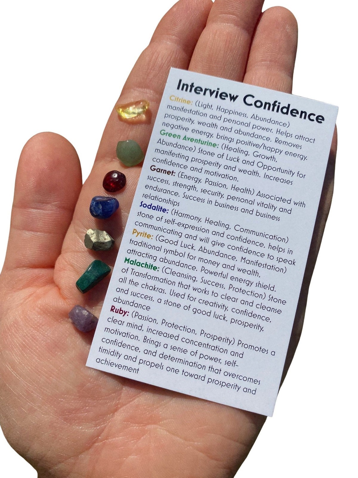 Interview Confidence Stone Set (Small Chips) by New Moon Beginnings