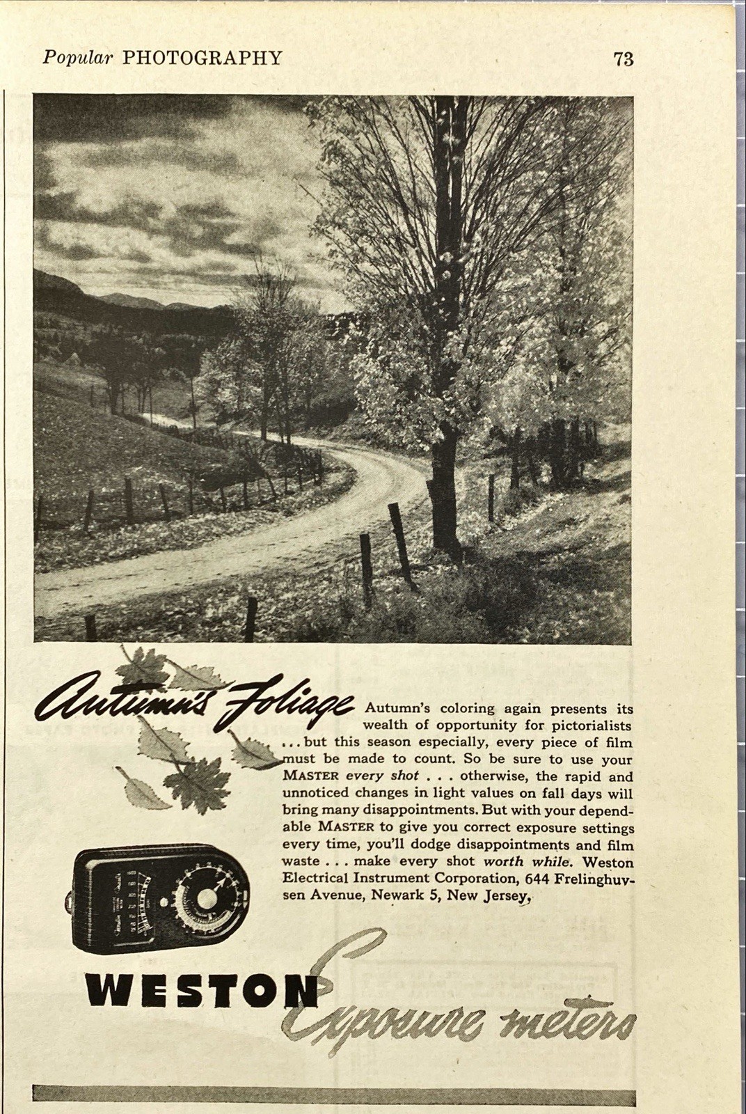 Weston Exposure Meters \
