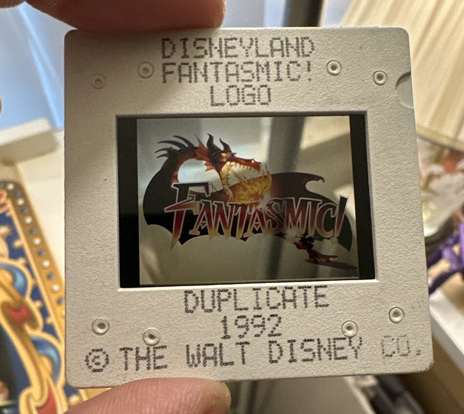 Rare Disneyland Fantasmic Logo Slide 1992