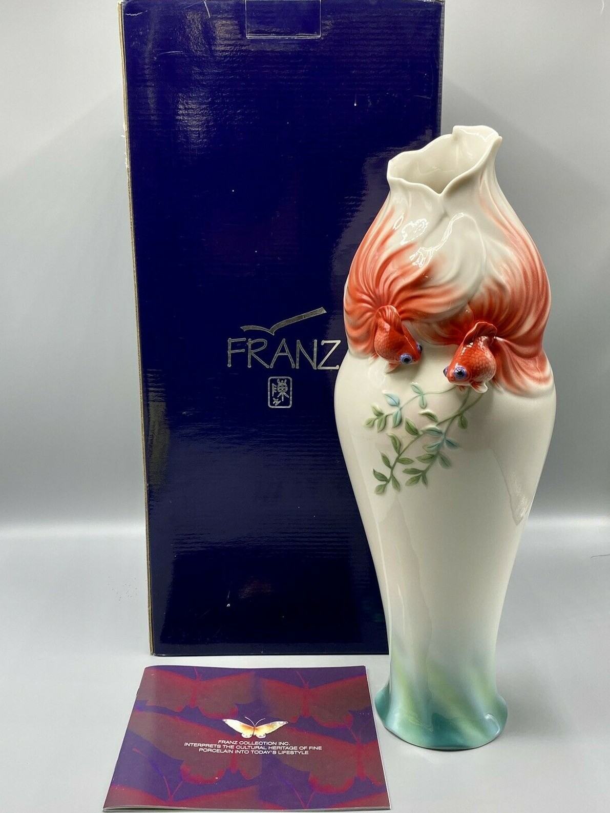 Franz Porcelain Goldfish Design Sculptured 16\