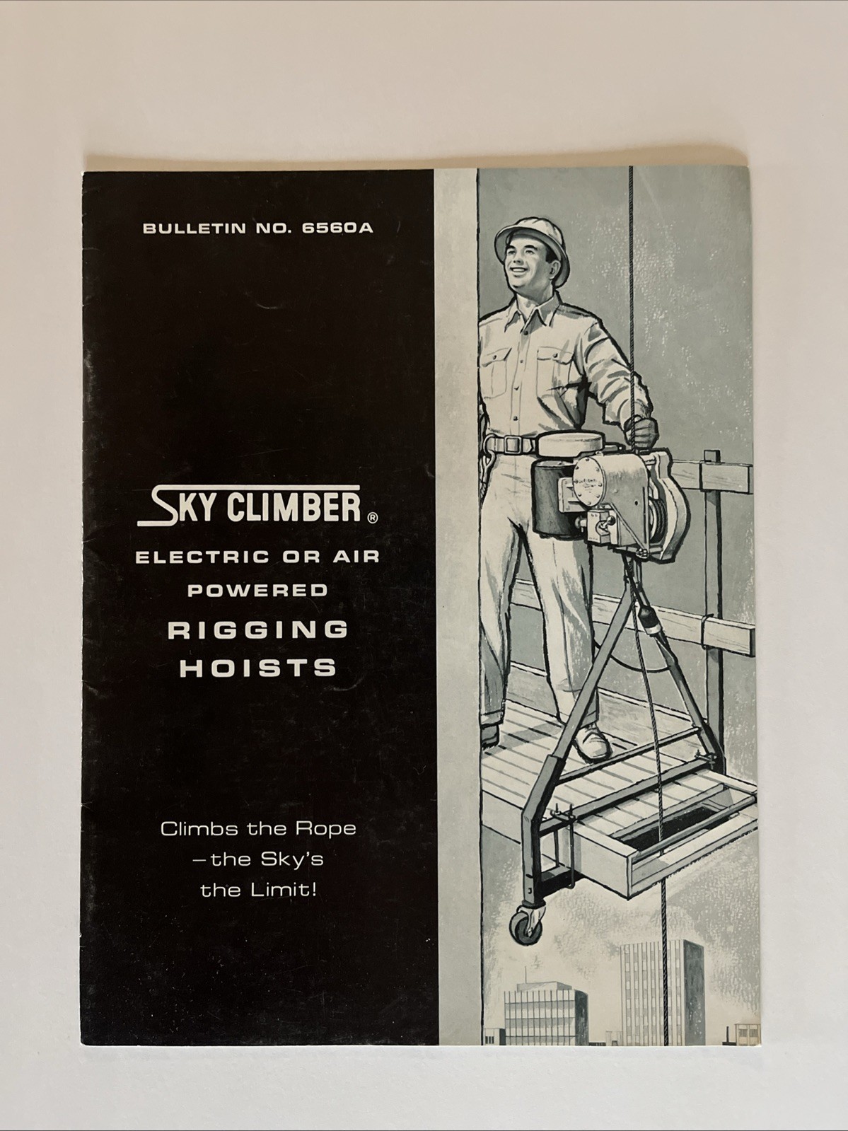 Vintage 1960's Sky Climber Rigging Hoists Brochure Bulletin Catalog
