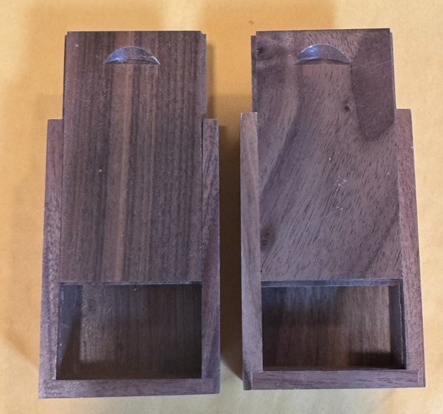 2 Pack Small Sliding Top Wooden Trinket, Pill Box Stash Box NEW Ships FREE USA 2 Pack Small Sliding Top Wooden Trinket, Pill Box Stash Box NEW Ships FREE USA
