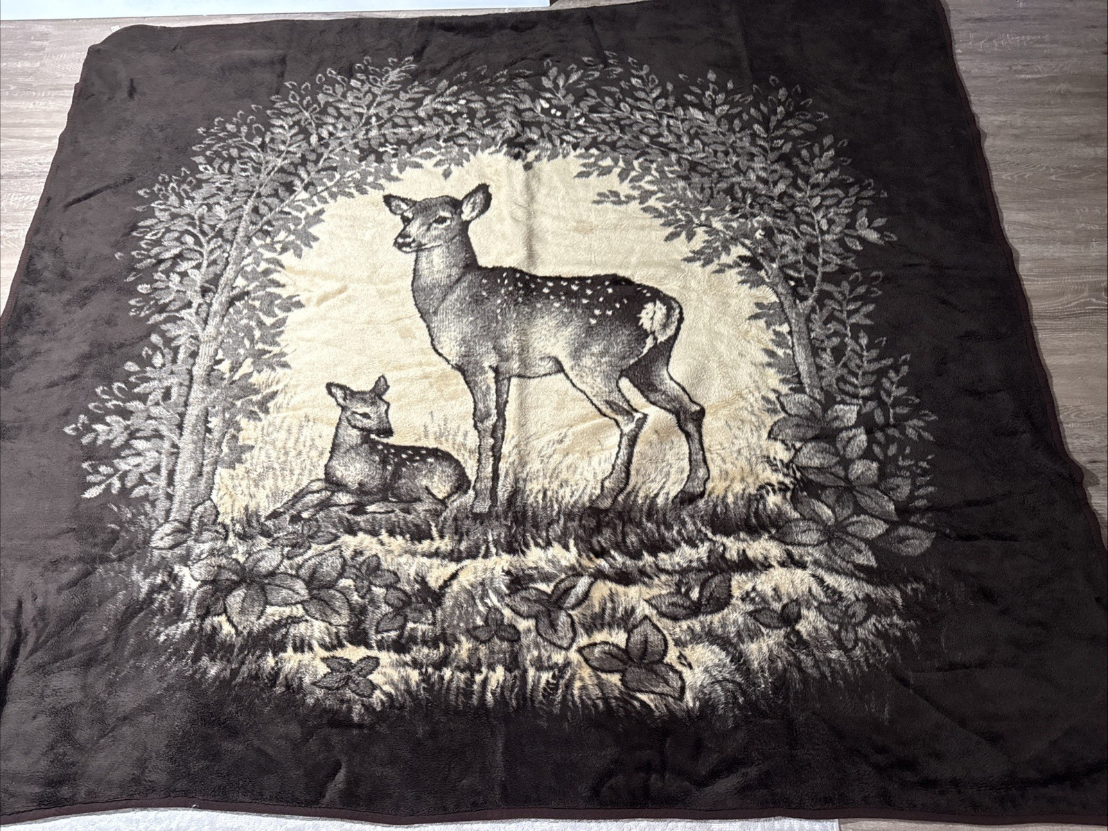 Vintage San Marcos Deer And Fawn 95x82\