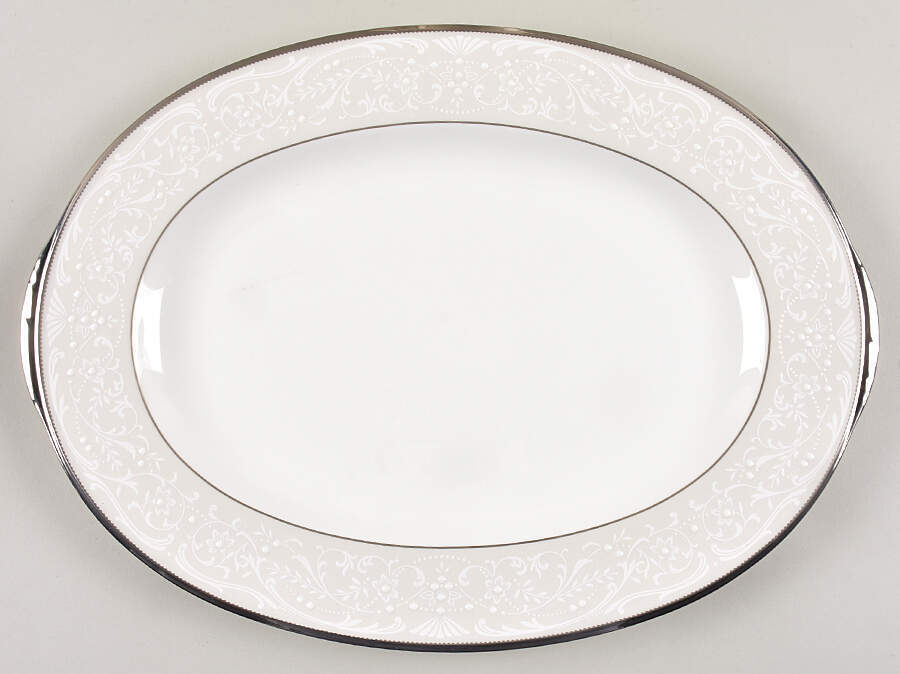 Noritake Silver Palace Oval Serving Platter 952056