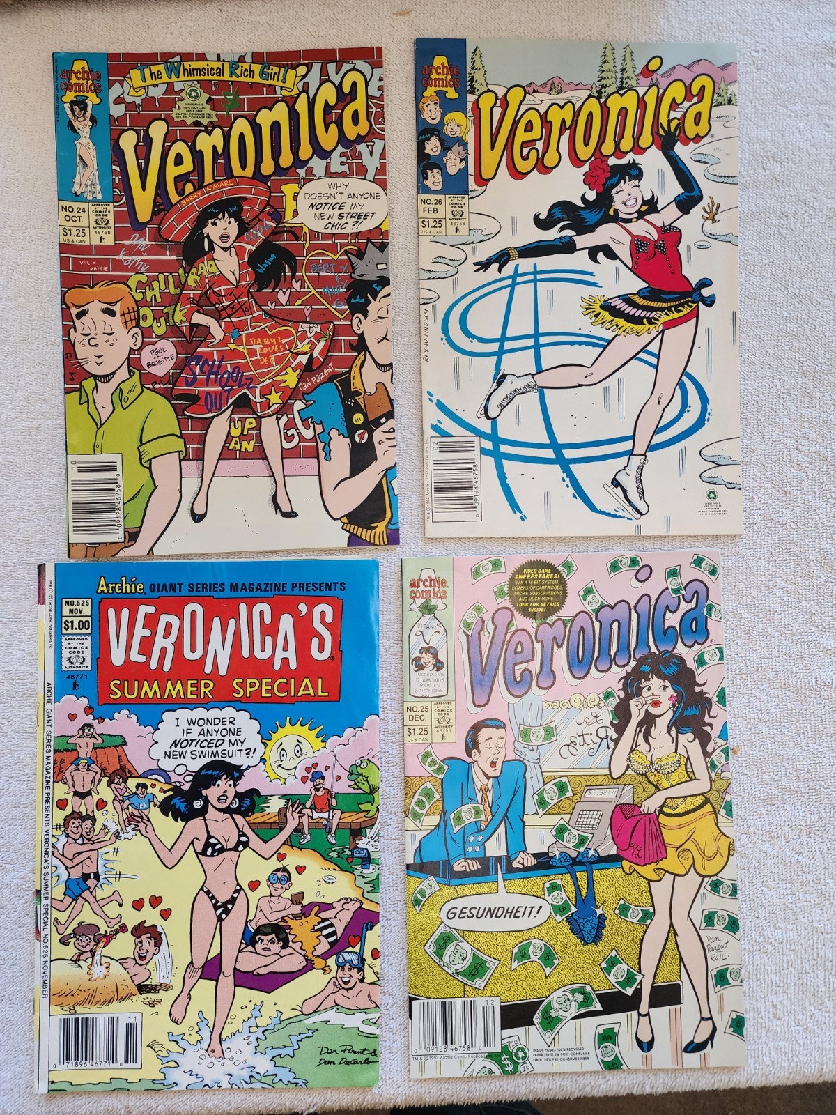 Archie Comics Veronica Newstand Edition 3 - 1992 / 1 - 1991 #24-25-26 / # 625