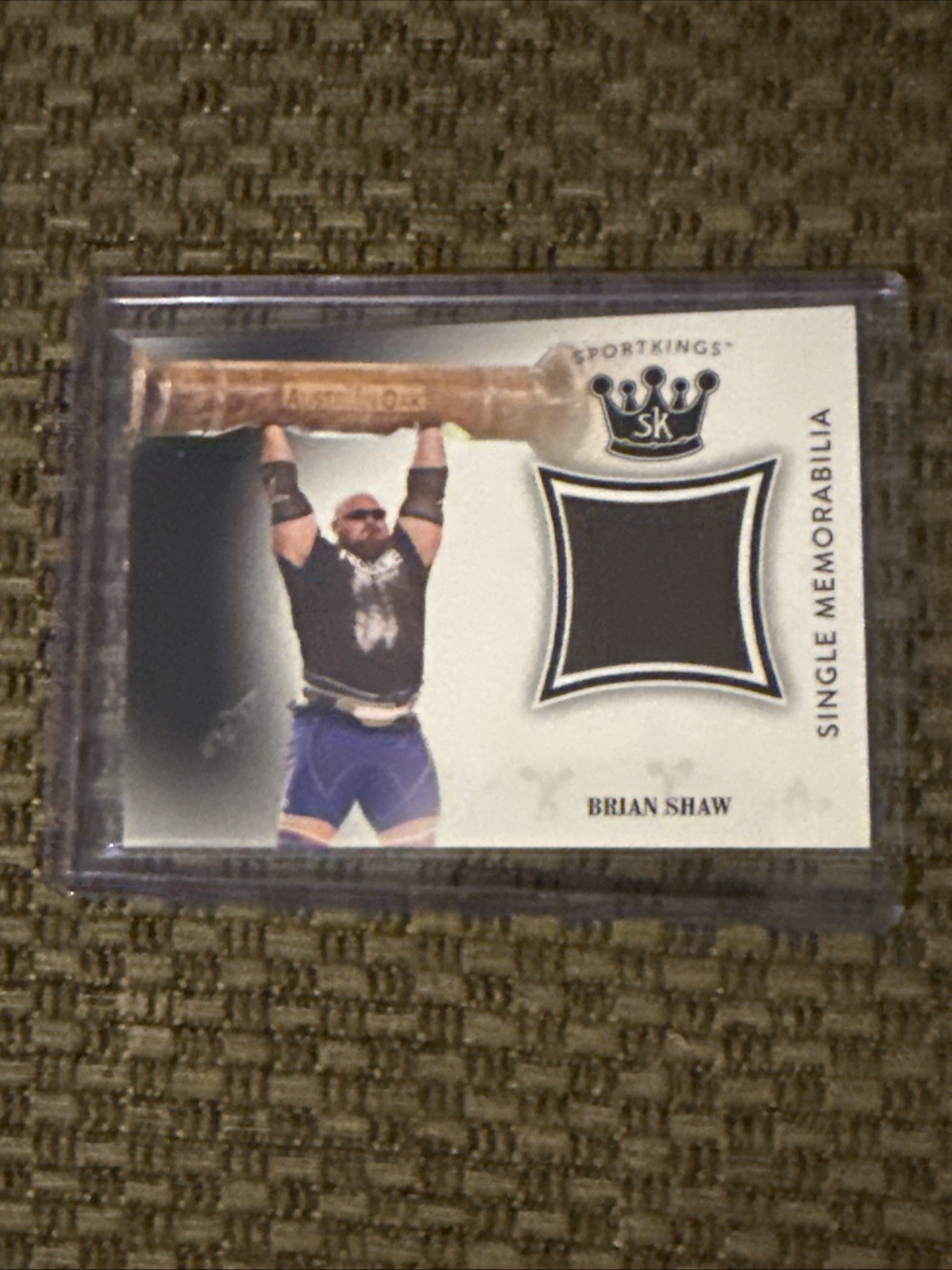2018 Sage Sportkings Brian Shaw Event Worn Shirt Relic Strongman Memorabilia 2018 Sage Sportkings Brian Shaw Event Worn Shirt Relic Strongman Memorabilia