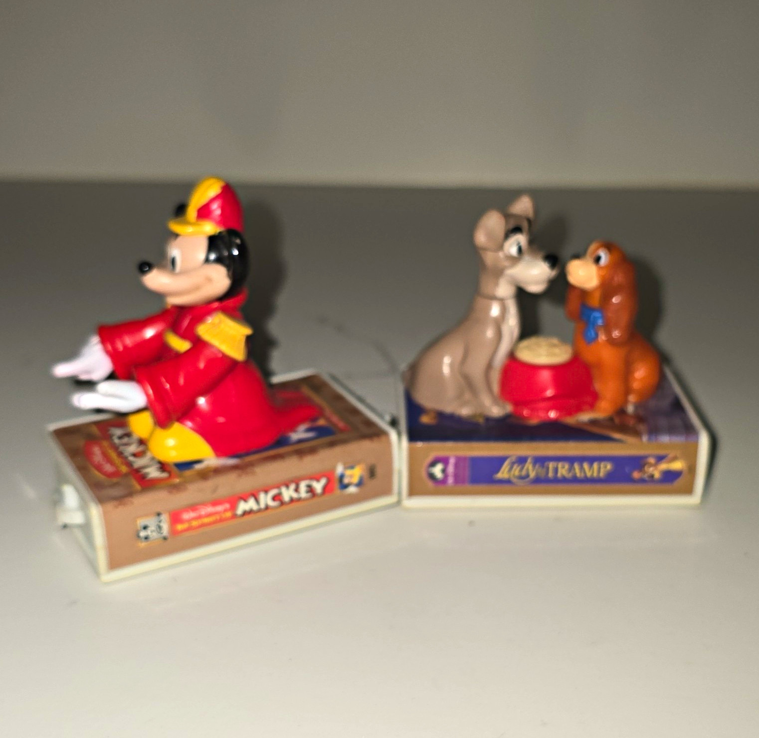 Disney Mickey Mouse & Lady and the Tramp Mini Toy Lot of 2 Vhs Vintage 1998 Toys