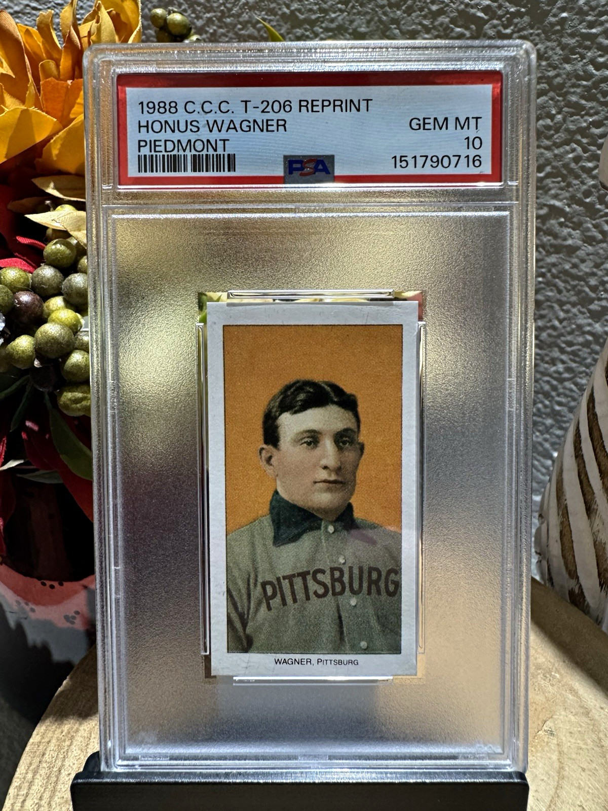 1988 C.C.C. T-206 Reprint Honus Wagner Piedmont PSA 10 GEM MT POP 1