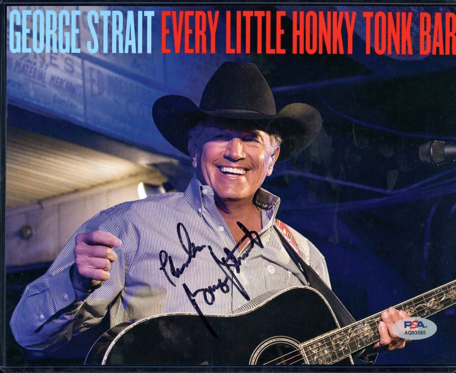 George Strait Country Legend Signed 8x10 Photo PSA DNA Authentic Auto COA *85