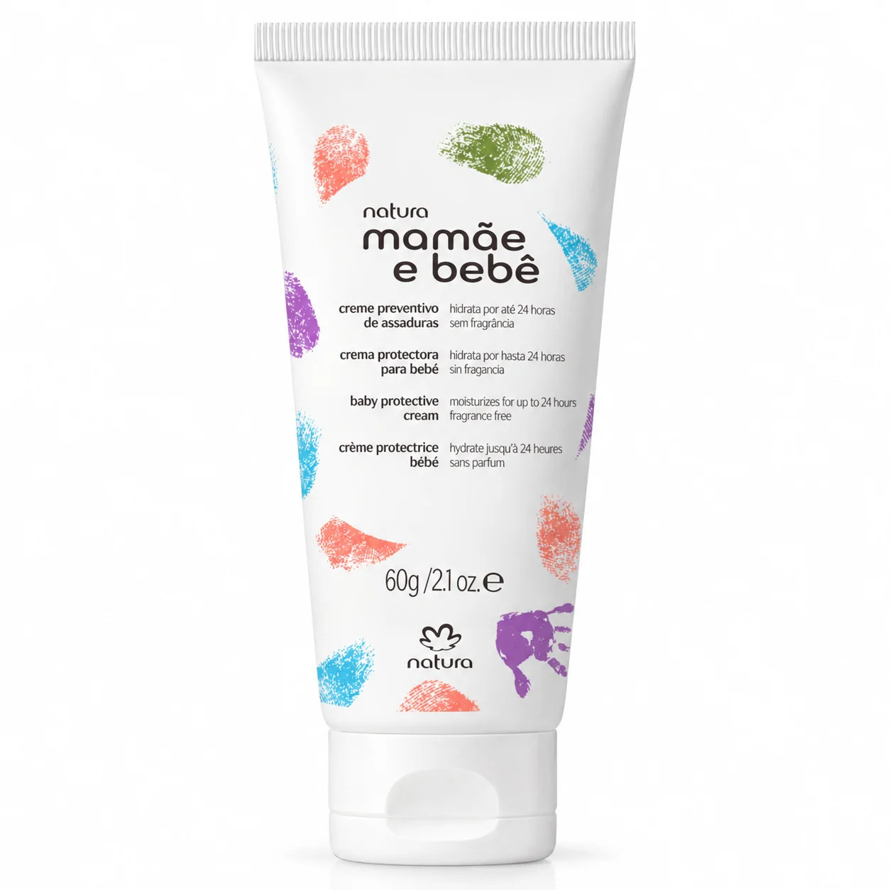Natura Mamae e Bebe Baby Diaper Rash Protective Cream Fragrance-Free 60 g / 2.1