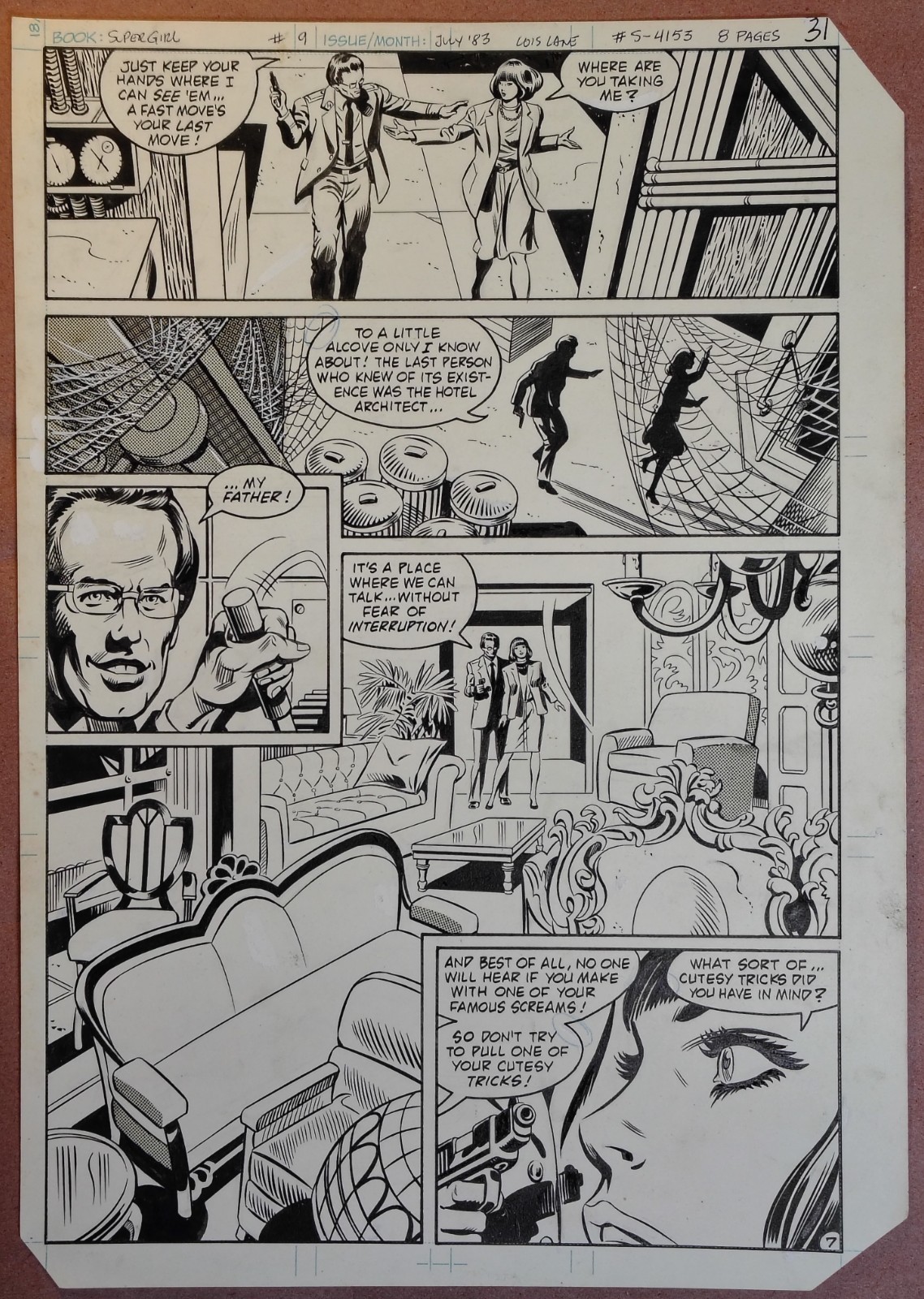 OKSNER HUNT Daring New Adv. Of Supergirl #9 Lois Lane Page 7 Original Comic Art