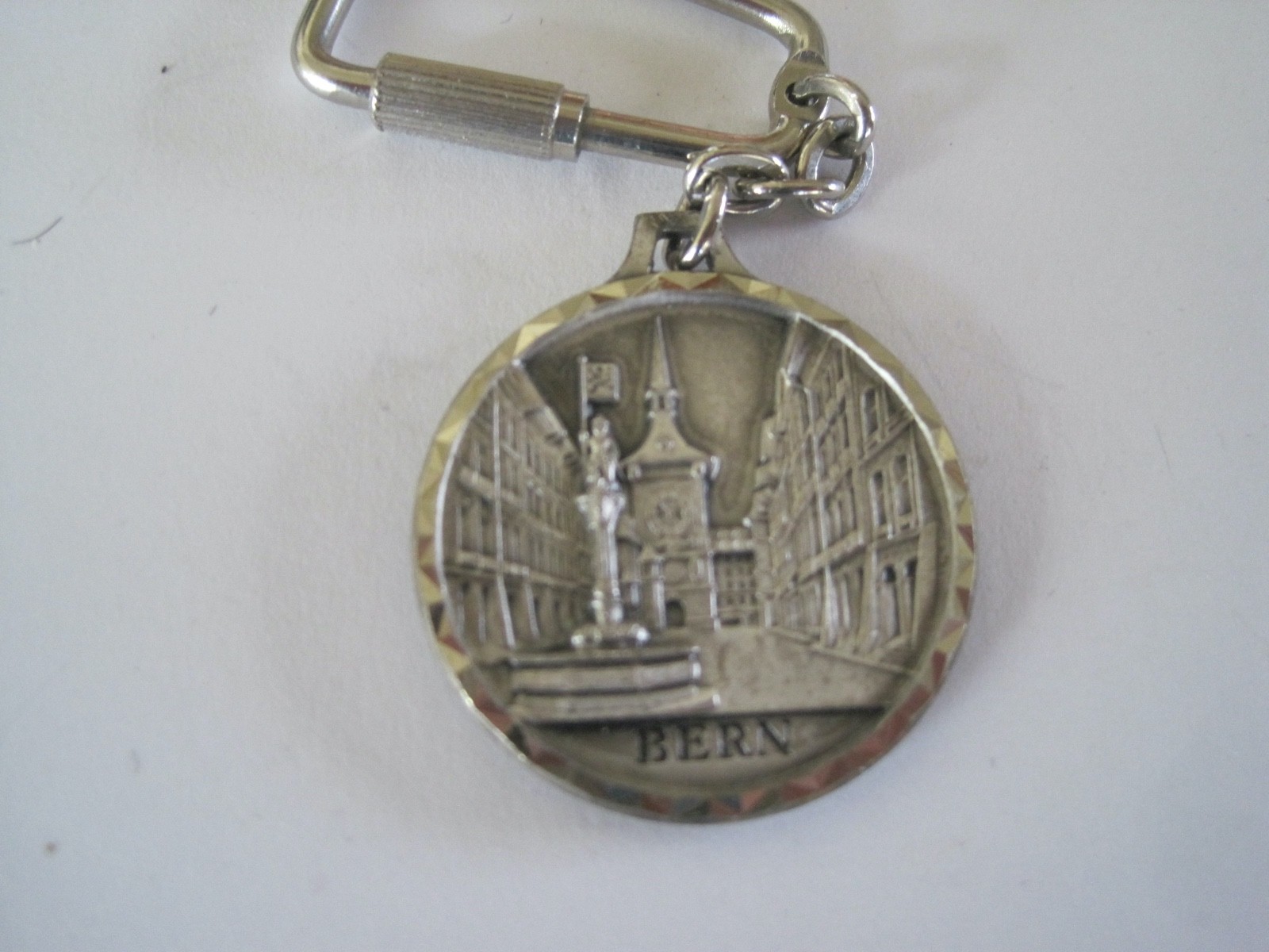 Keychain Bern Switzerland Silver Tone Vintage
