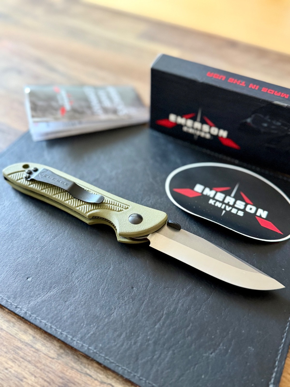 Emerson Raven A SF 25th Anniversary Knife Green #0049 NEW Limited Edition Emerson Raven A SF 25th Anniversary Knife Green #0049 NEW Limited Edition