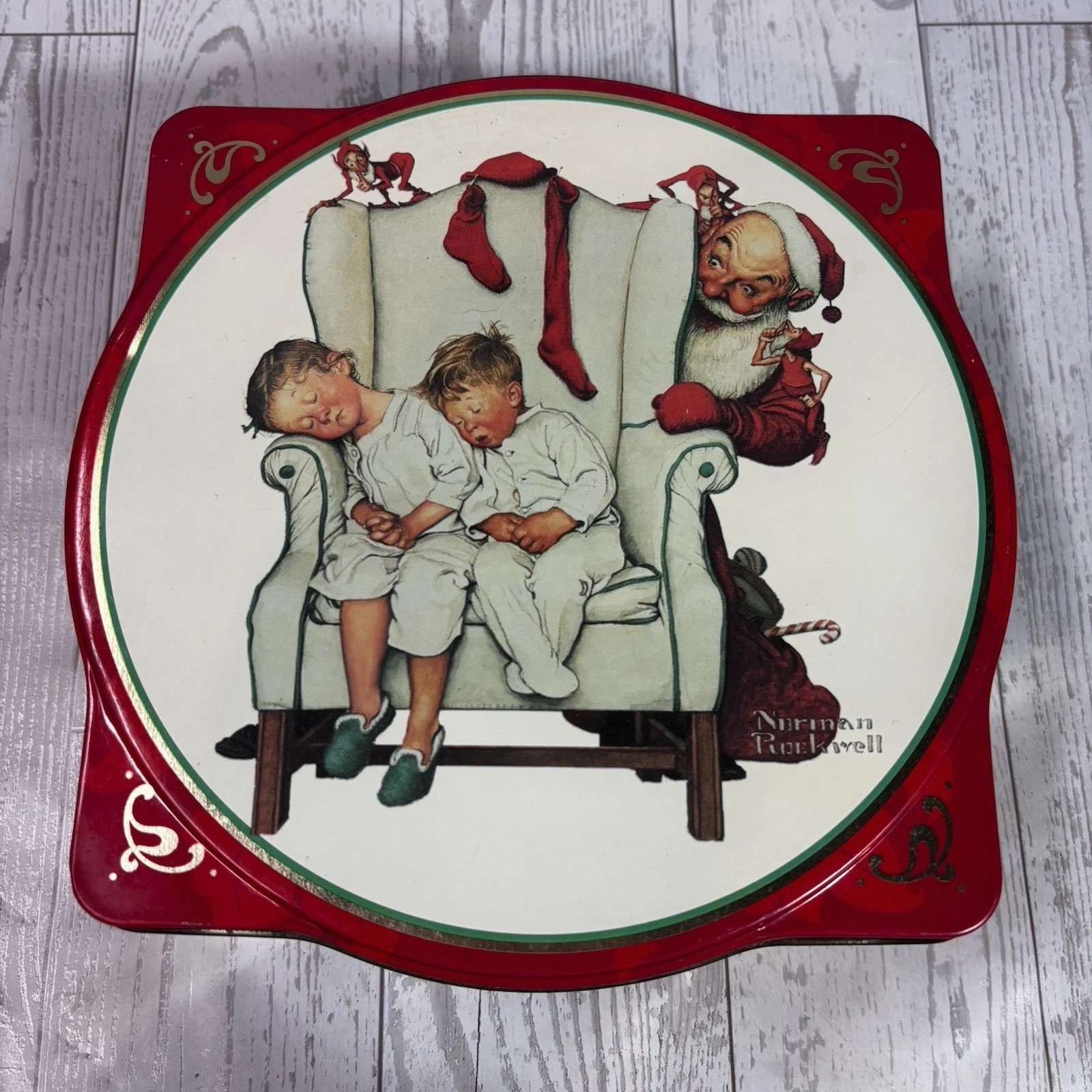 Vintage 1995 Collectible Empty Tin Snickers Limited Edition Norman Rockwell Vintage 1995 Collectible Empty Tin Snickers Limited Edition Norman Rockwell