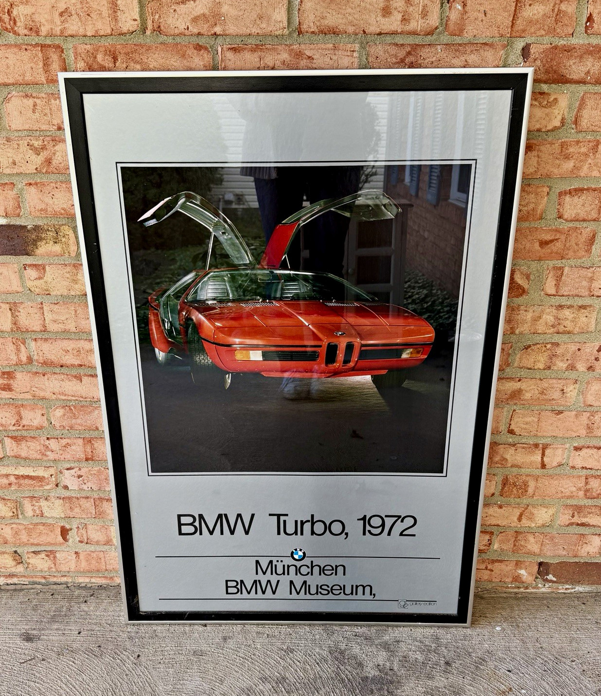 Vintage BMW Turbo 1972 Museum Poster Frames 85’ Mint Condition Poster