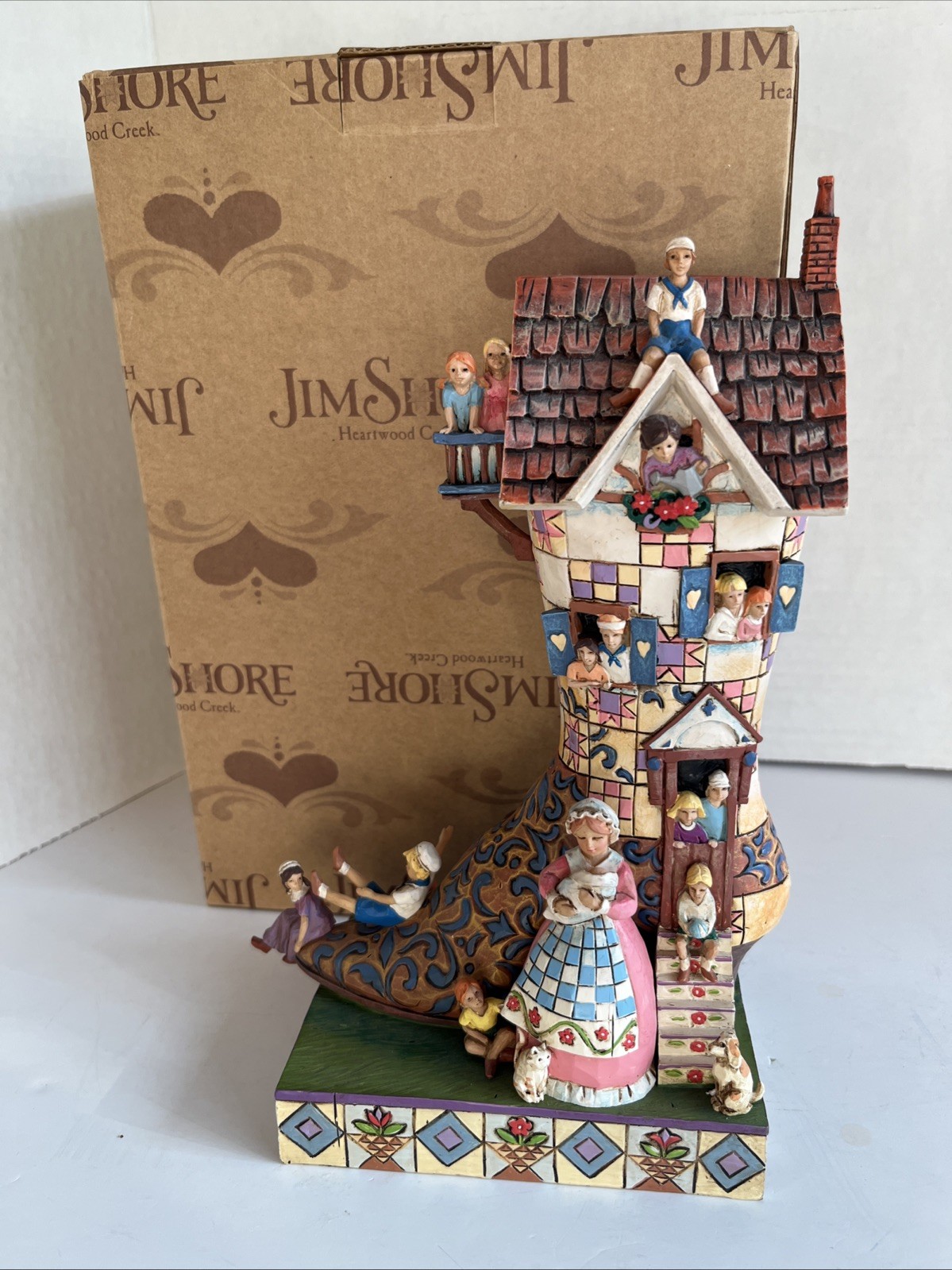2006 Jim Shore Figurine-there Was An Old Woman Who Lived In A Shoe New 2006 Jim Shore Figurine-there Was An Old Woman Who Lived In A Shoe New