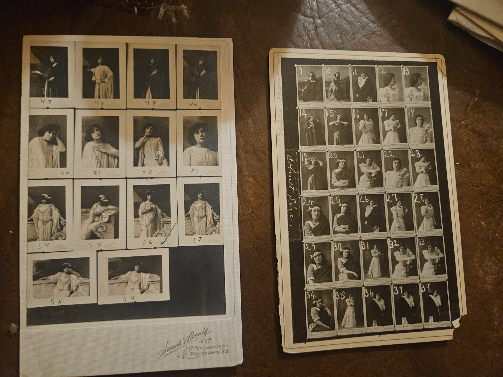 Julia Marlowe Signed Antique Cabinet Card Photo Lot Autographed Stage Ephemera 