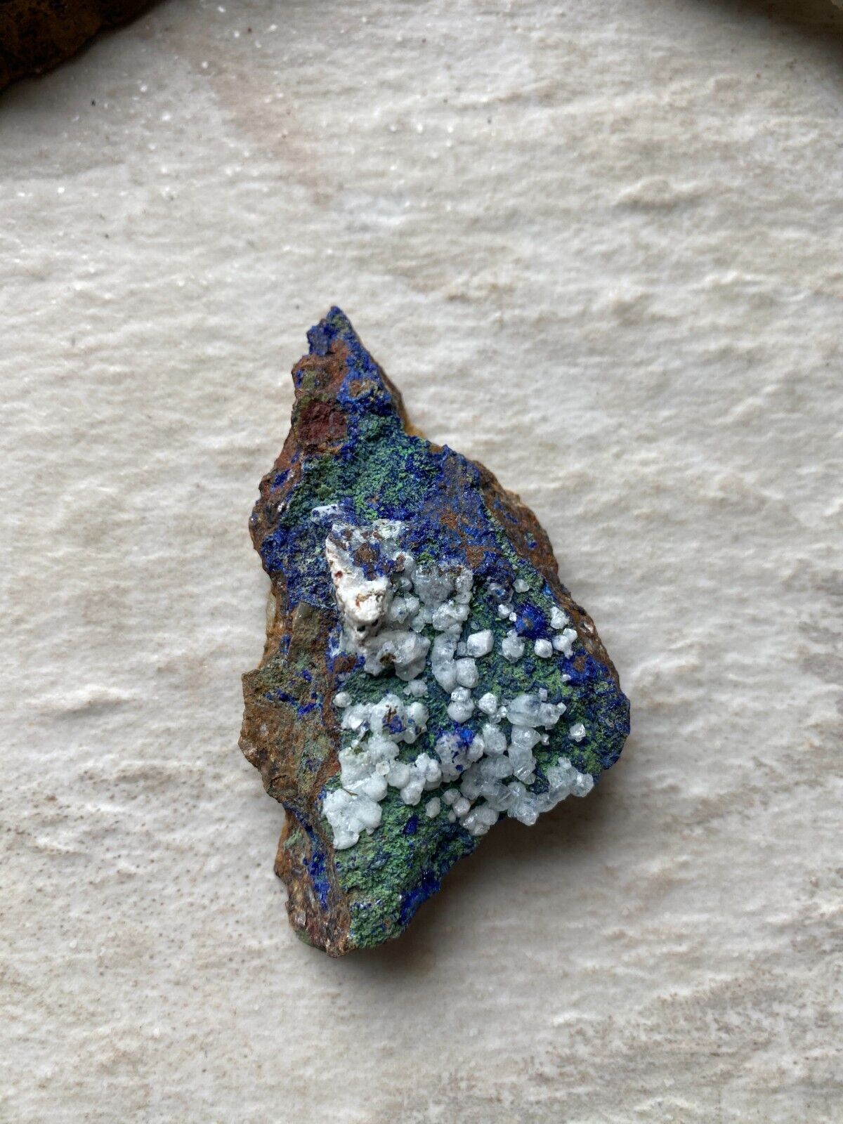 Large Raw Azurite Malachite Mixed Mineral Crystal Specimen - 107 Grams
