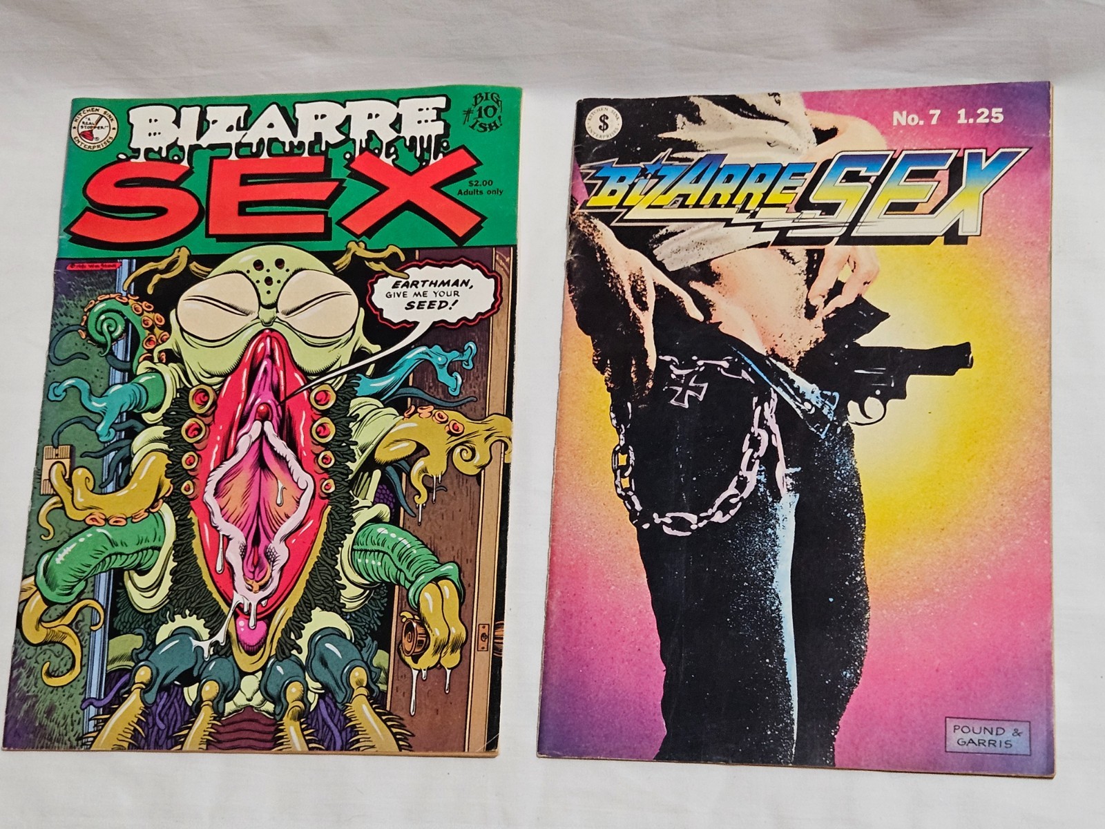 BIZARRE SEX #7 (1979) & #10 (1982) Underground Comics 1ST OMAHA THE CAT DANCER