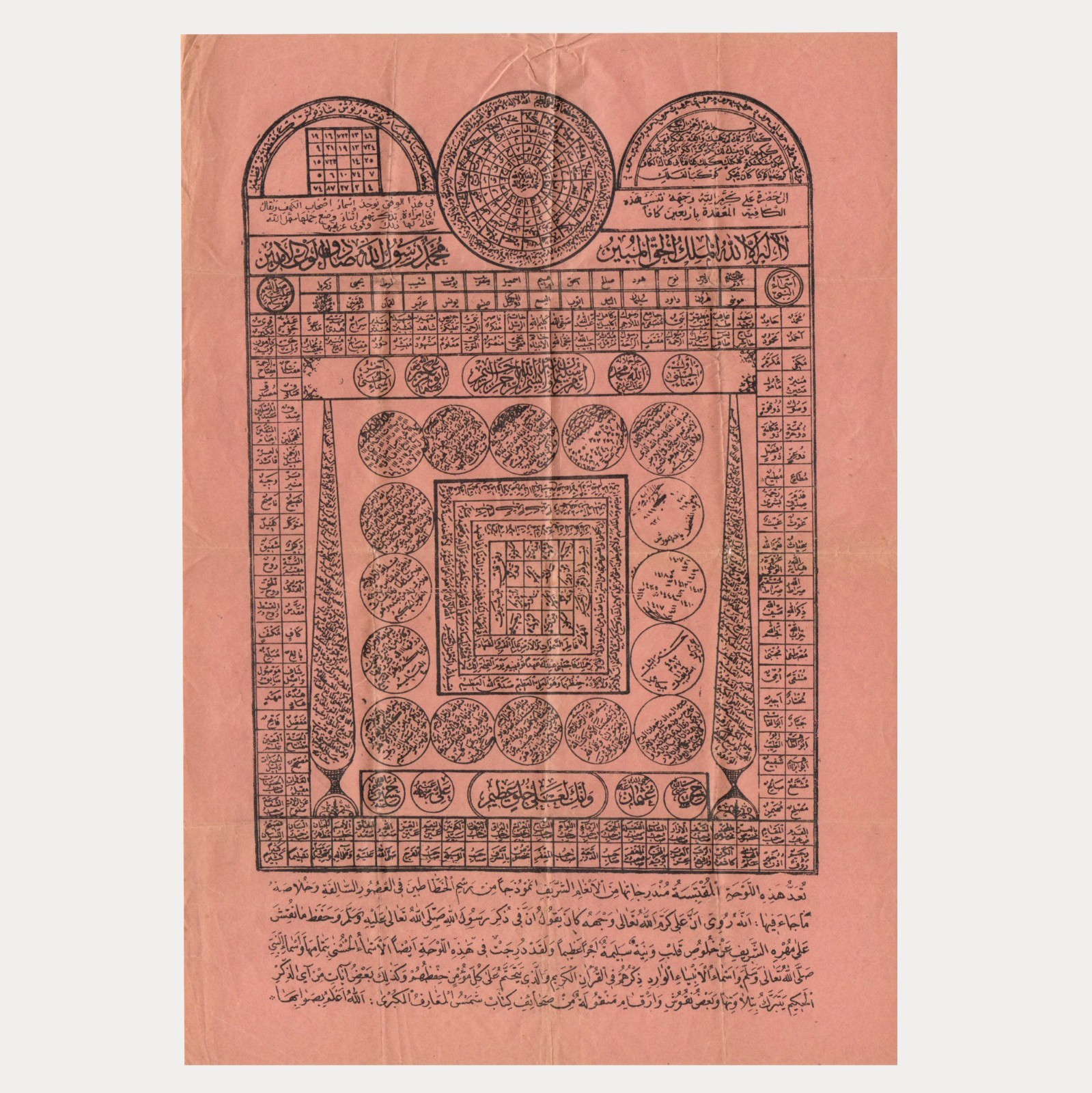 Rare C1935 Ottoman Litho Dua | Islamic Talisman Prayers & Sorcery Mysticism