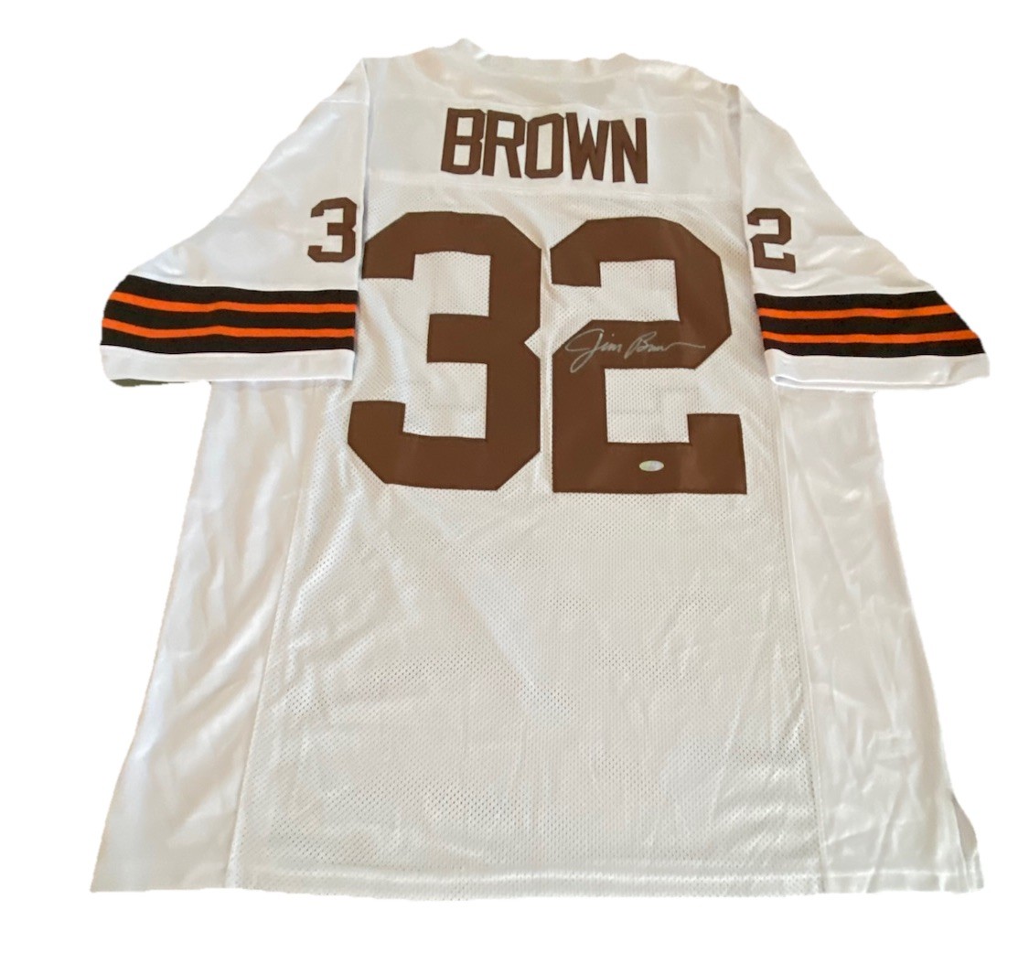 Jim Brown SIGNED AUTO Autographed Custom XL Jersey Cleveland Browns STEINER COA