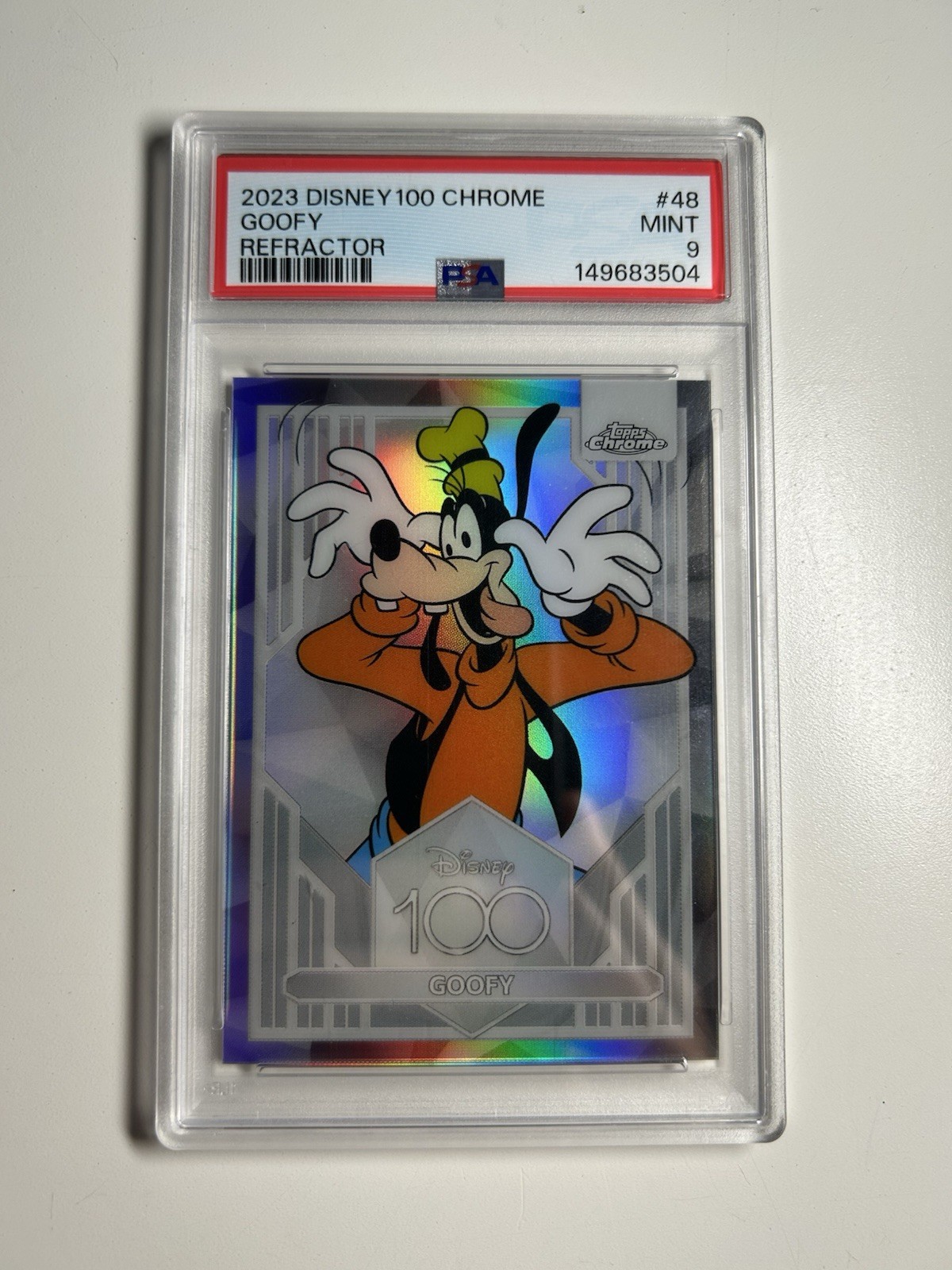 2023 Topps Disney 100 Chrome Goofy Refractor #48 PSA 9 Non-Sport Card