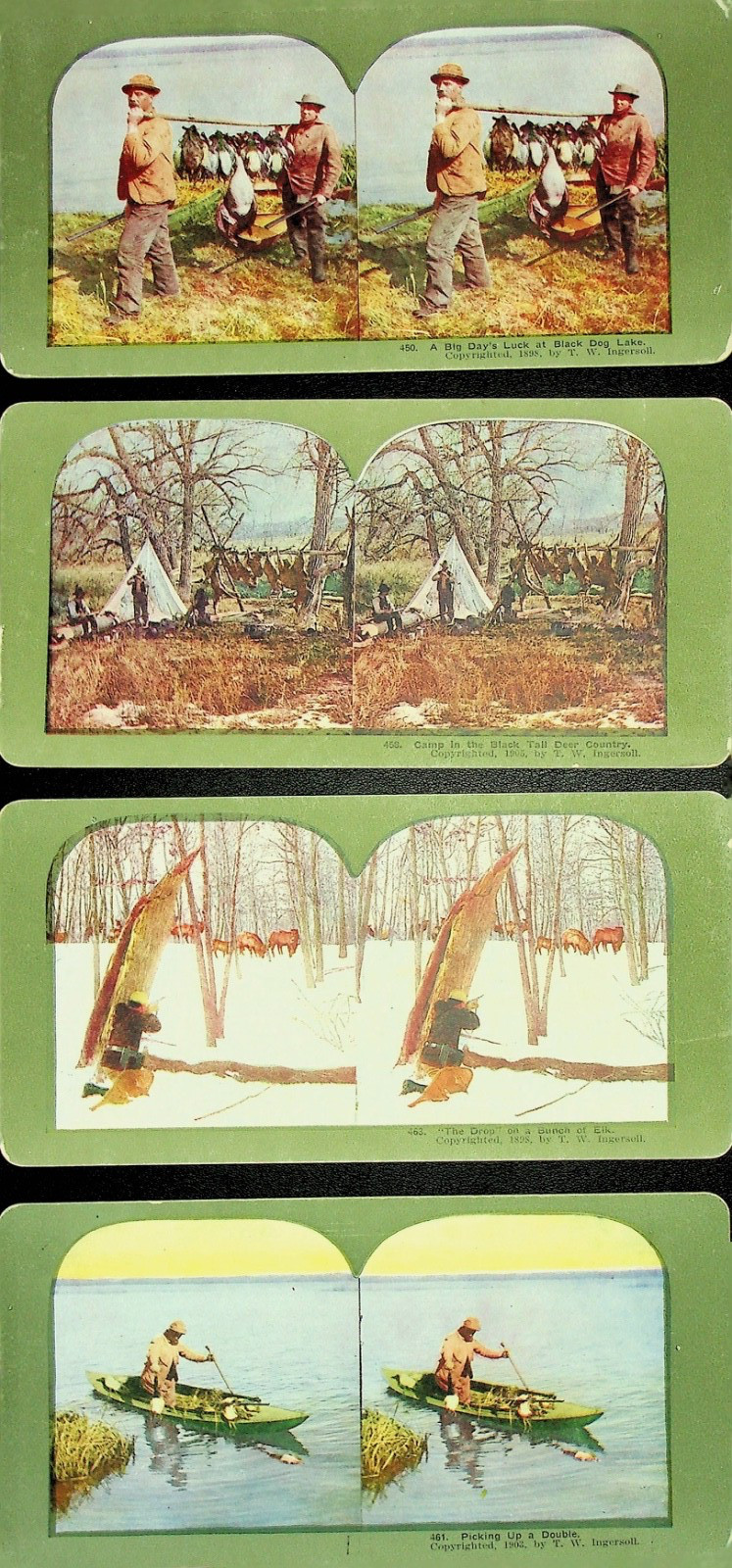 Lot of 4 Antique Stereoview Stereoscope Cards Original-Mixed Lot -E5L-1