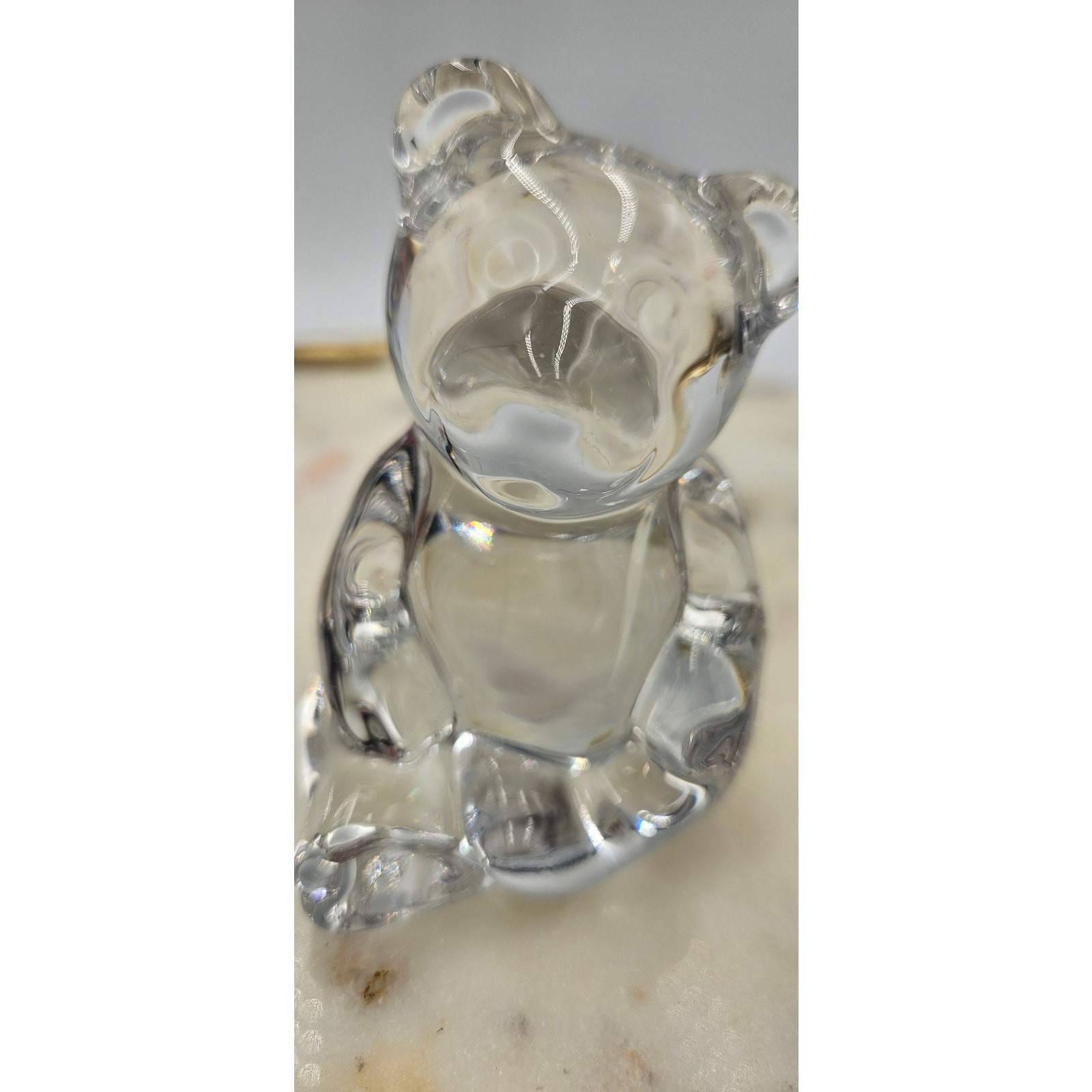 Princess House Lead Crystal Teddy Bear Figurine Valentines Mothers Day Gift