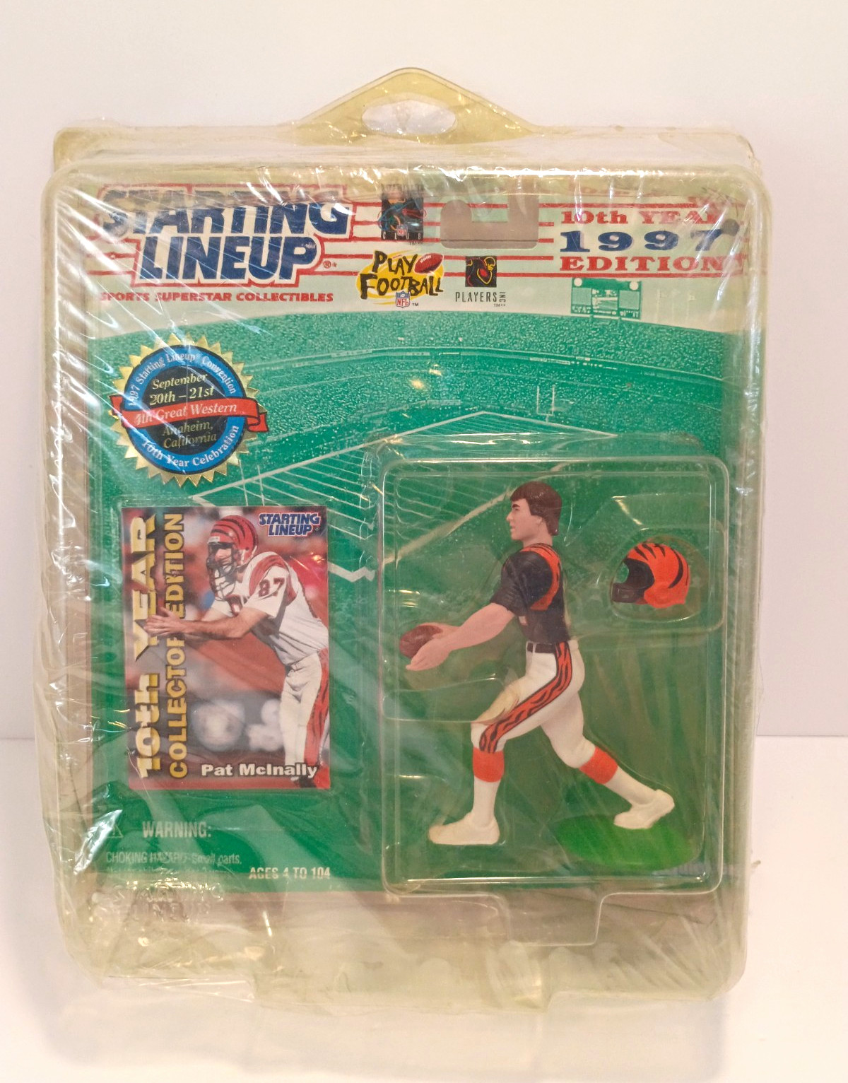 Vintage 1997 Starting Lineup Pat McInally NFL Football Figure Unopened Card