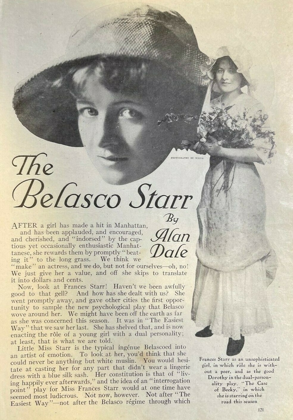 1912 Actress Frances Starr illustrated 1912 Actress Frances Starr illustrated