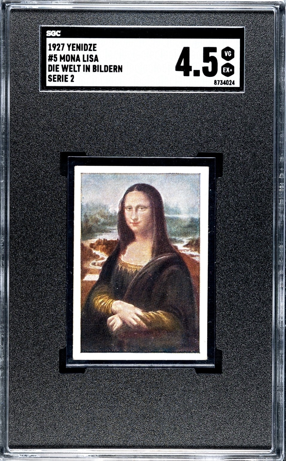 1927 Yenidze Die Welt In Bildern #5 Mona Lisa By Leonardo Da Vinci SGC 4.5 RARE 1927 Yenidze Die Welt In Bildern #5 Mona Lisa By Leonardo Da Vinci SGC 4.5 RARE