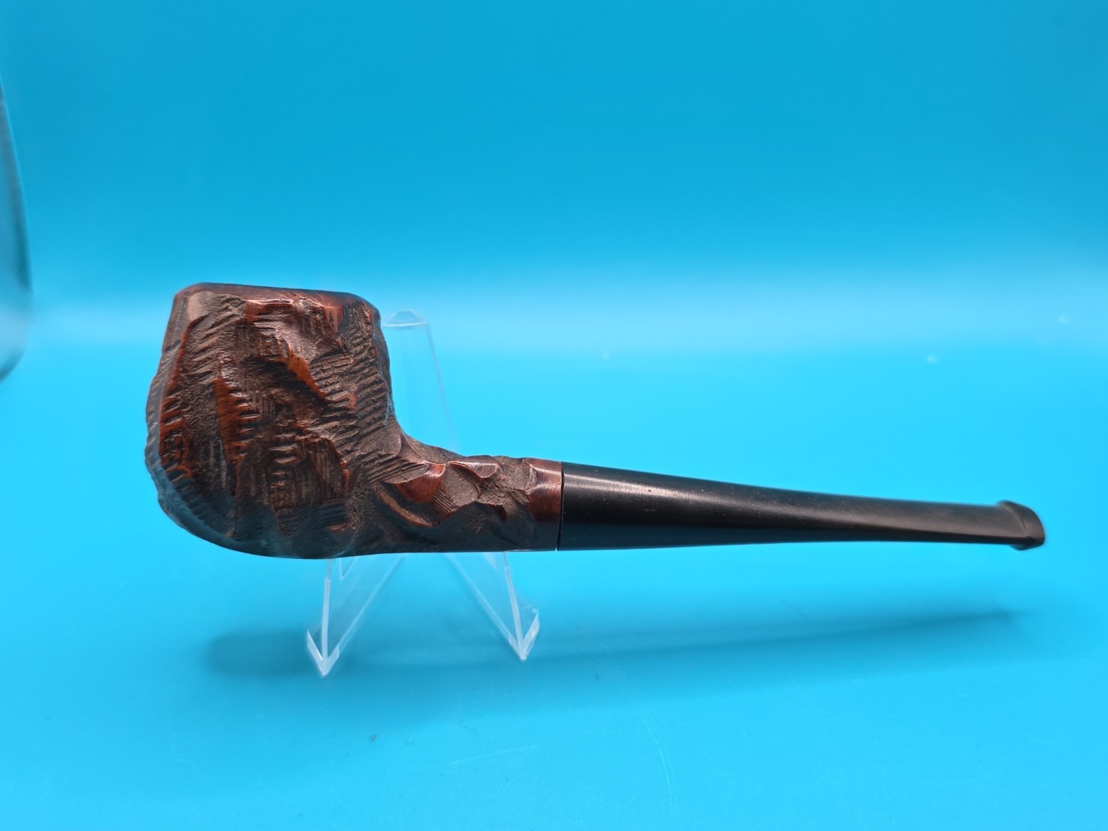 MARXMAN MEL-O RUSTICATED HAND TOOLED IMPORTED BRIAR ACORN PIPE