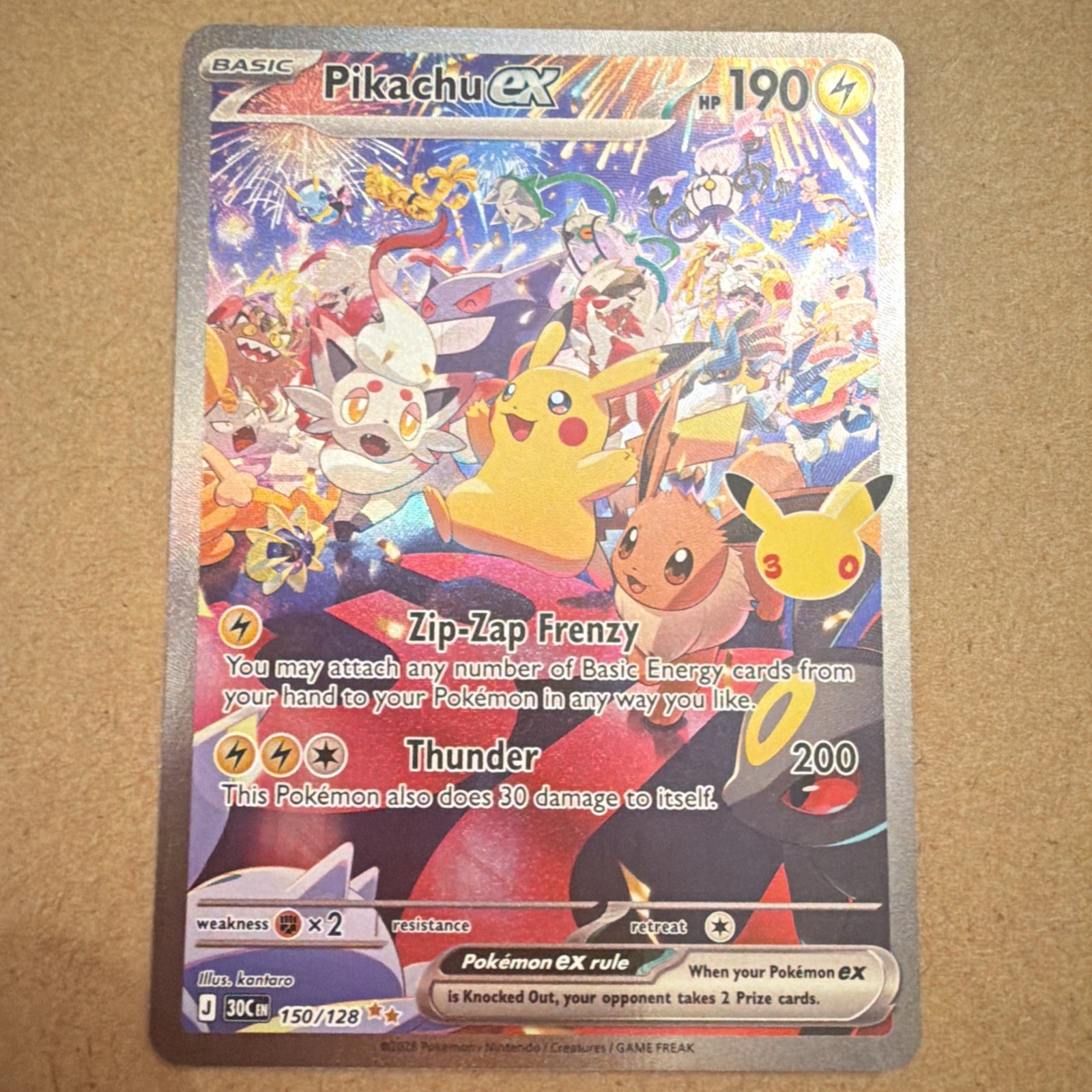 Pikachu ex #150/128 - 2026 Pokemon 30th anniversary SIR (Night Pika) Pikachu ex #150/128 - 2026 Pokemon 30th anniversary SIR (Night Pika)