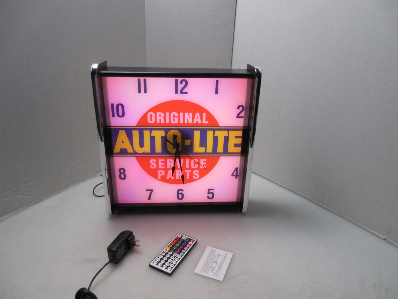 Auto Lite service parts LED light up Advertising wall clock Brand New