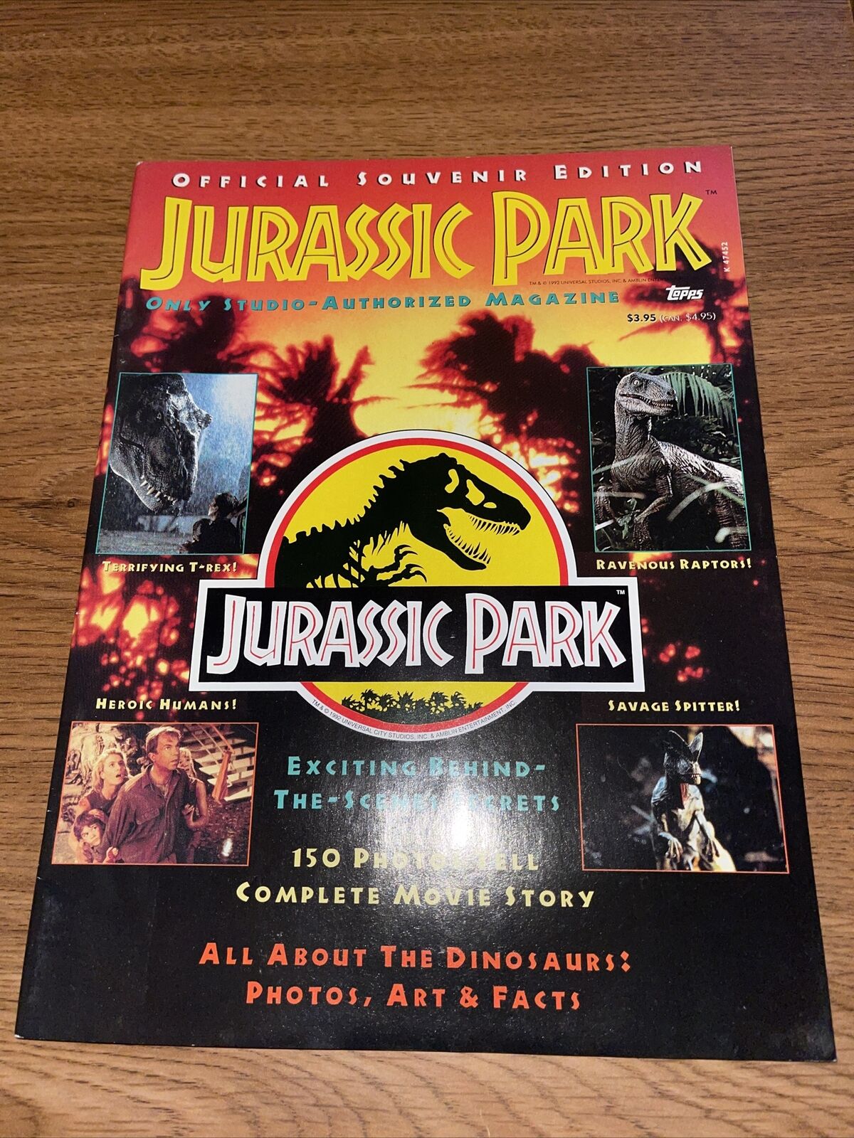 Jurassic Park Magazine 1992 Only Studio-Authorized  Official Souvenir Edition